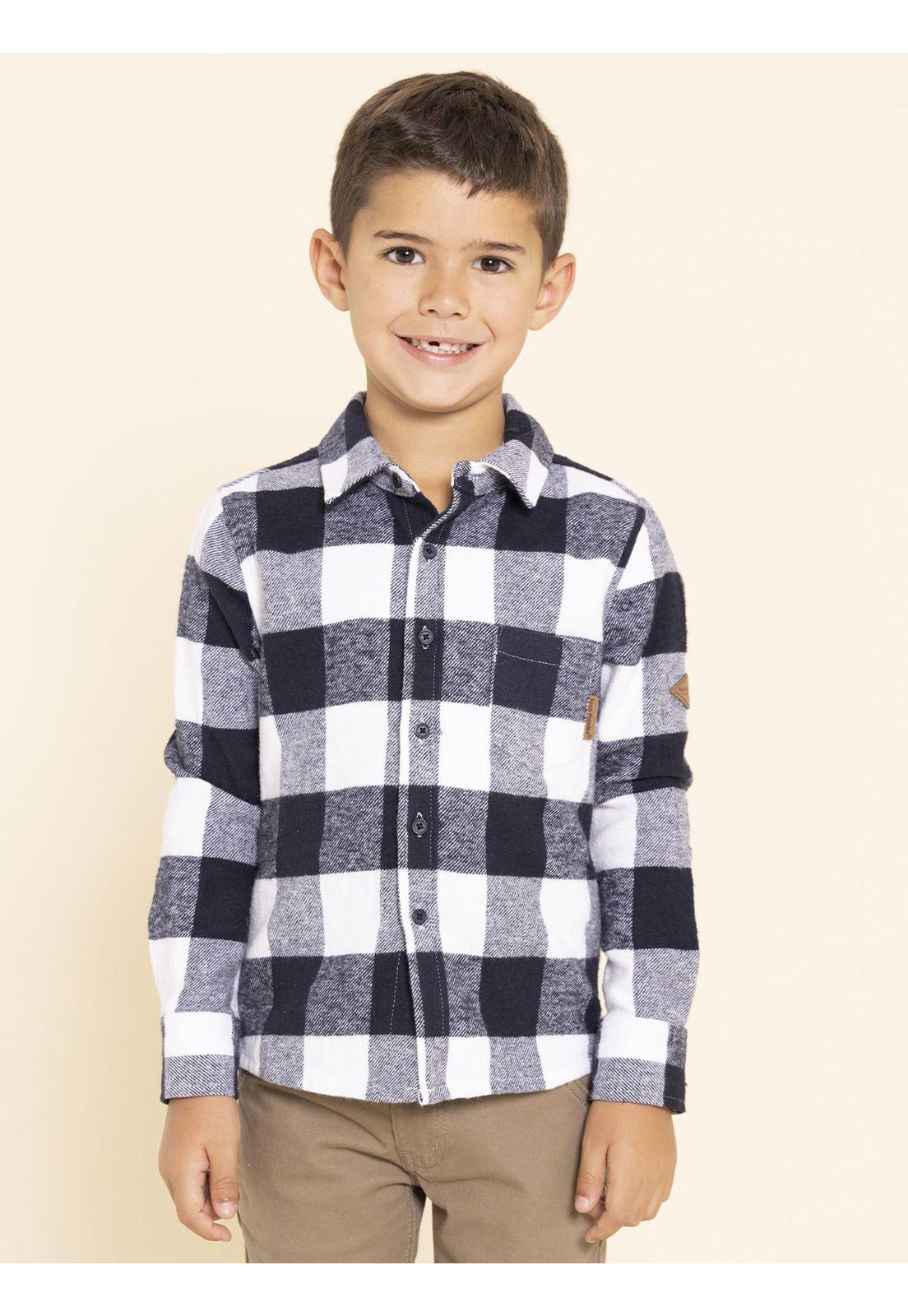 Camisa Manga Larga Tobby Niño Azul-1