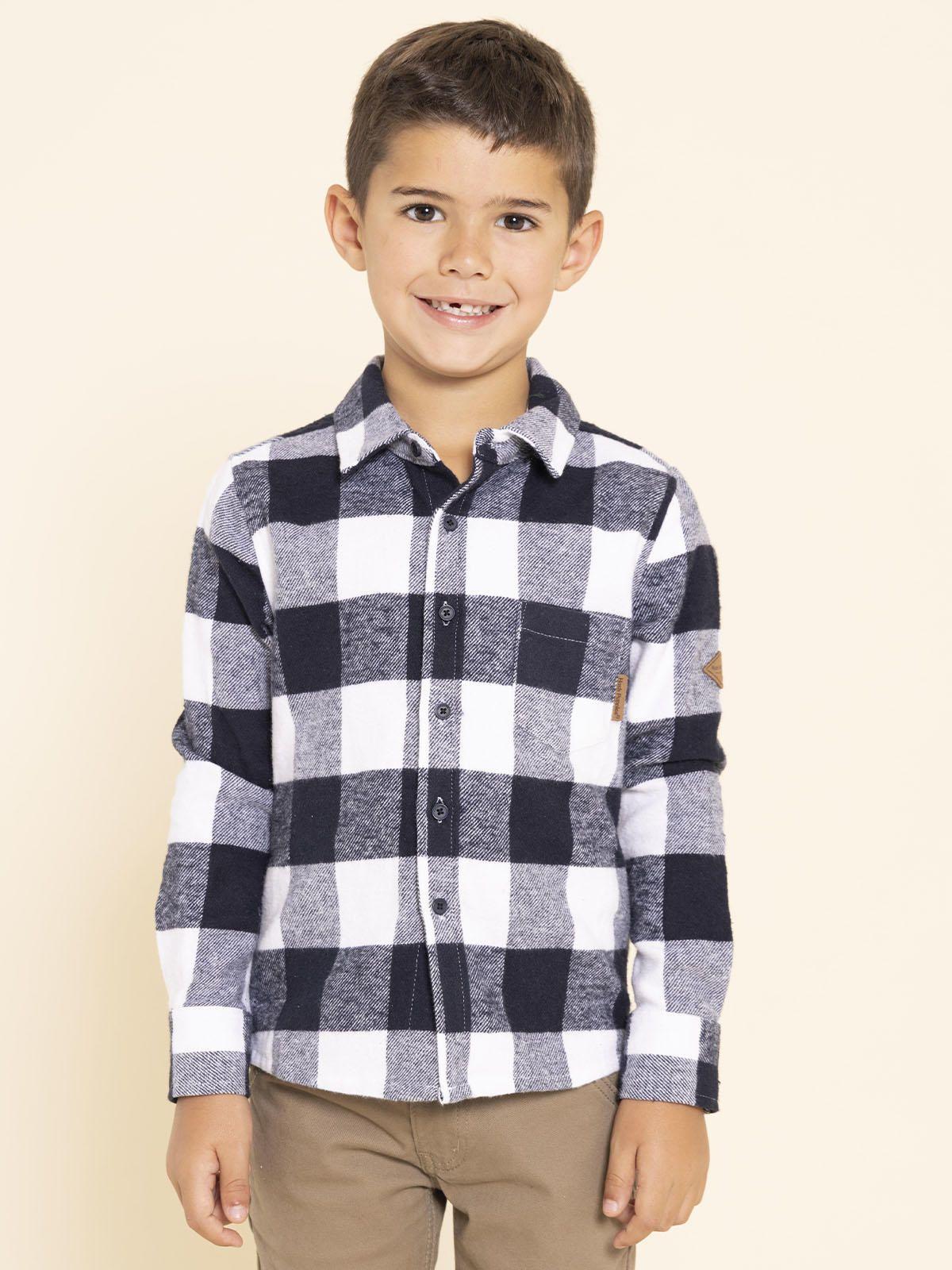 Camisa Manga Larga Tobby Niño Azul-1