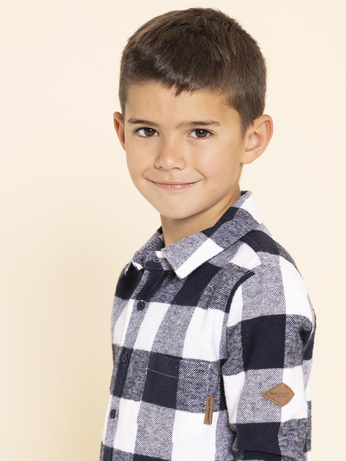 Camisa Manga Larga Tobby Niño Azul-3