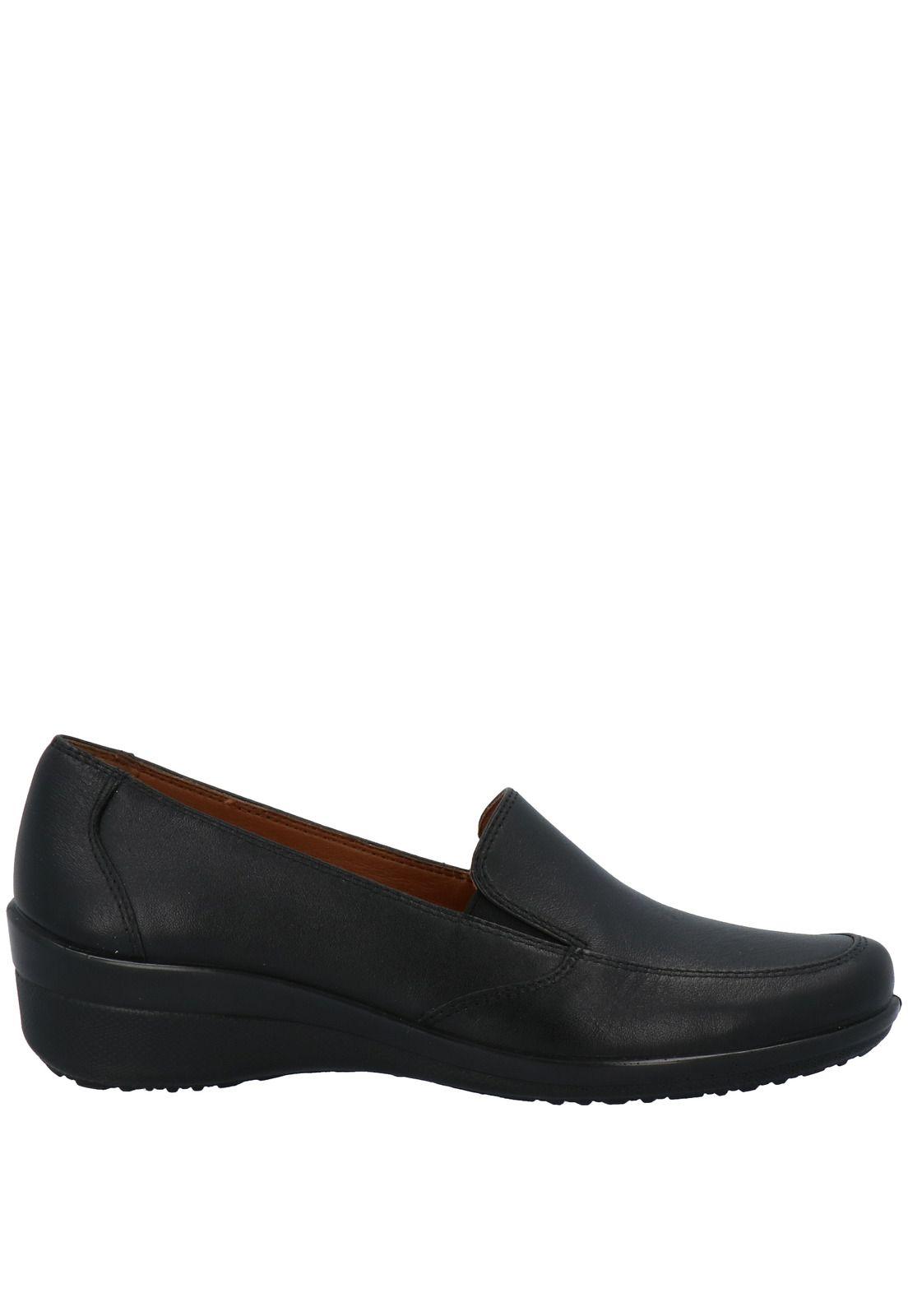 Slip On Cuero Mujer Kala Slip On Negro-1