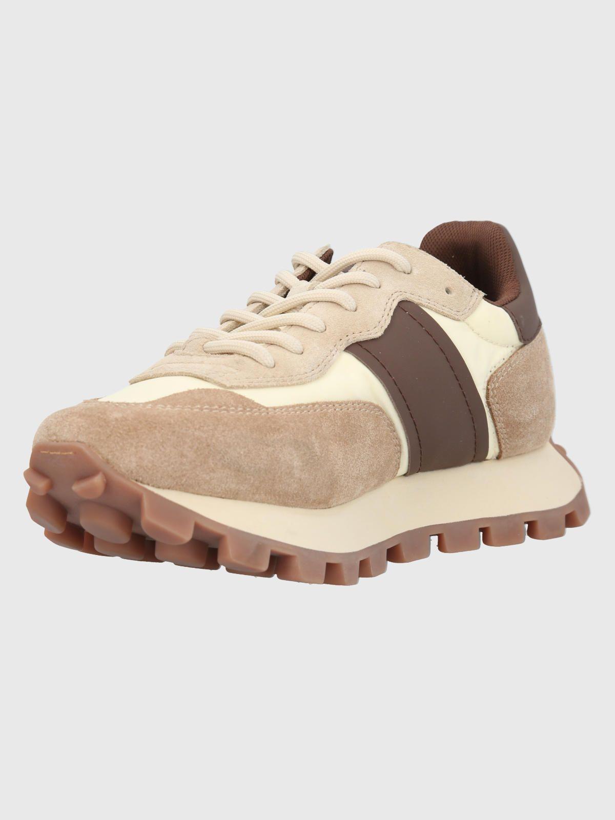 Zapatilla Cuero Mujer Janet Beige-4