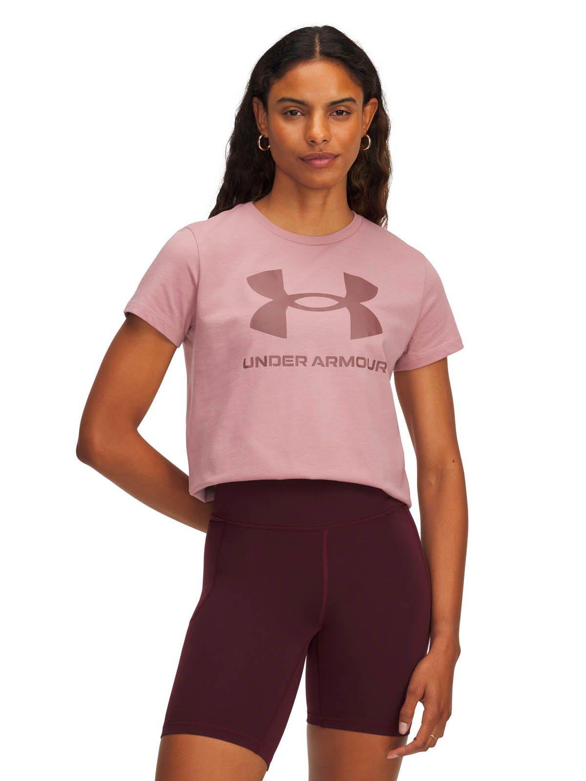 Polera Manga Corta Lifestyle para mujer Rival Logo rosado -0