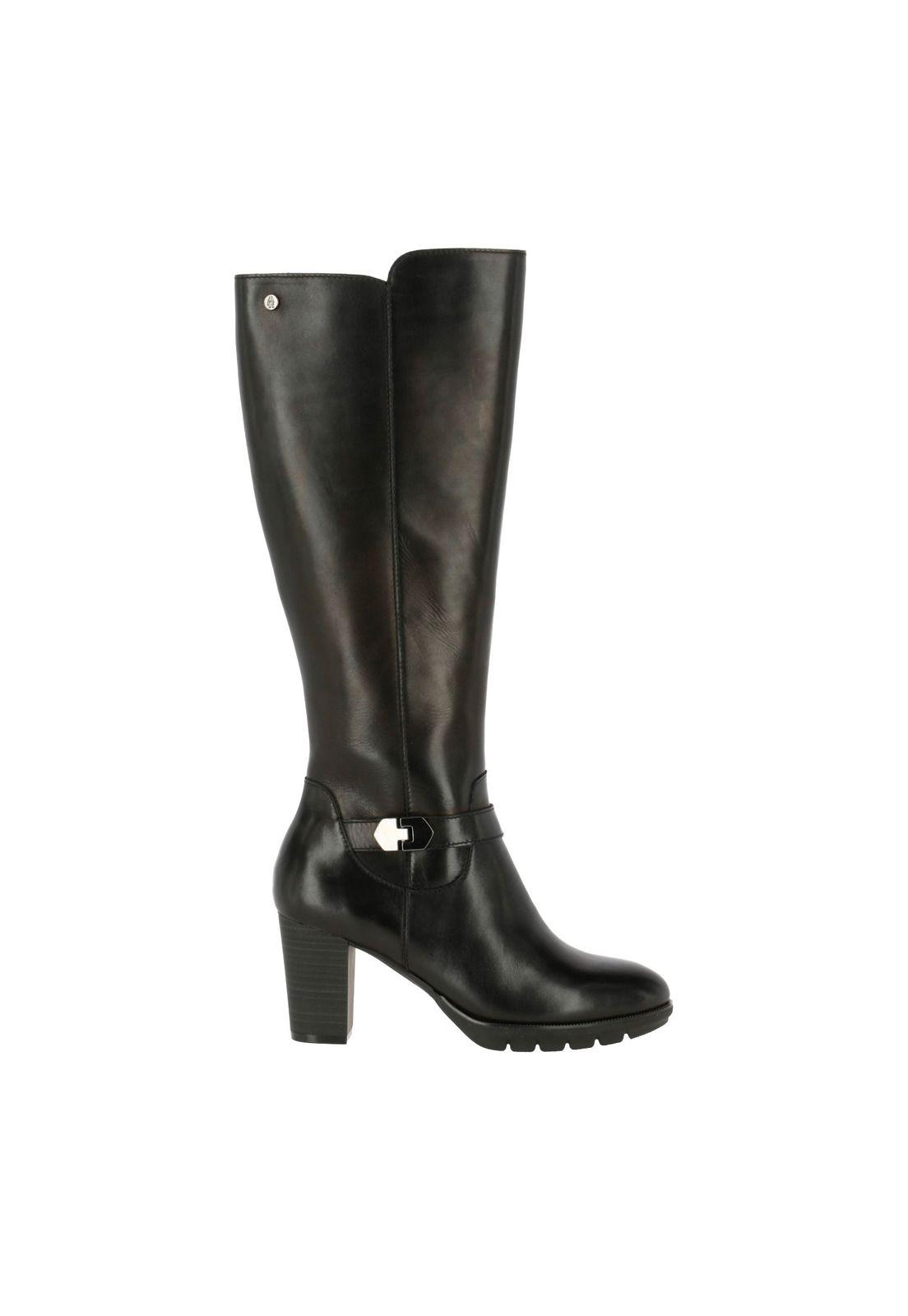 Bota Cuero Mujer Nina Negro-3