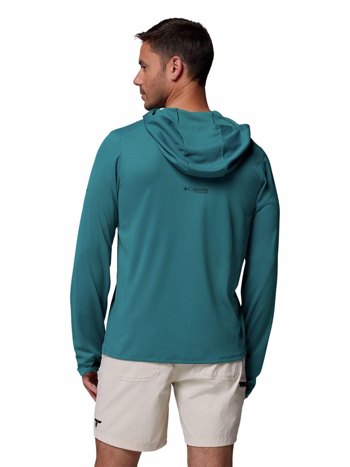 Polera M/L Hombre Summit Valley Hoodie Azul-5
