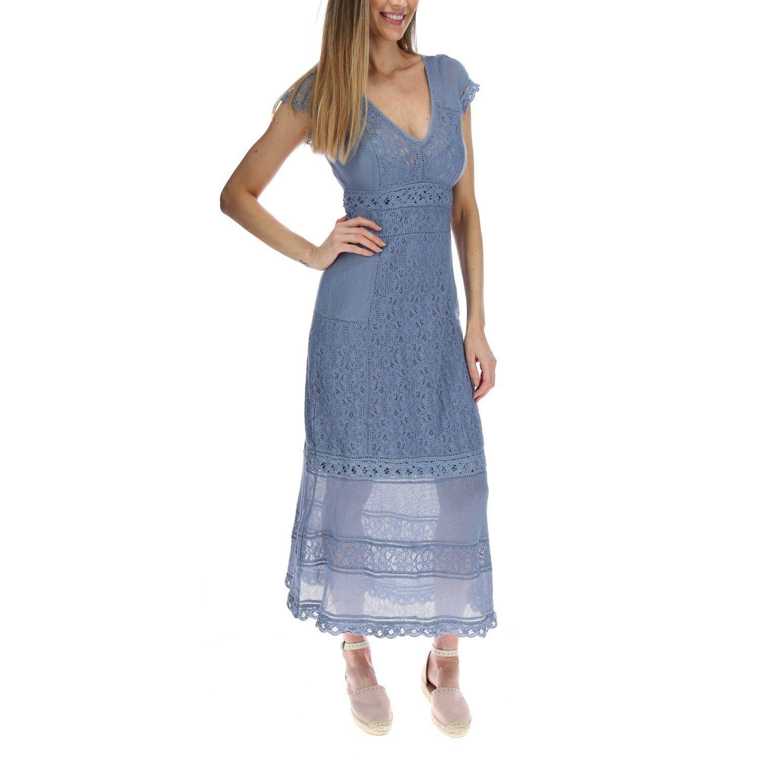 Vestido Largo Mujer Malaga Azul-4