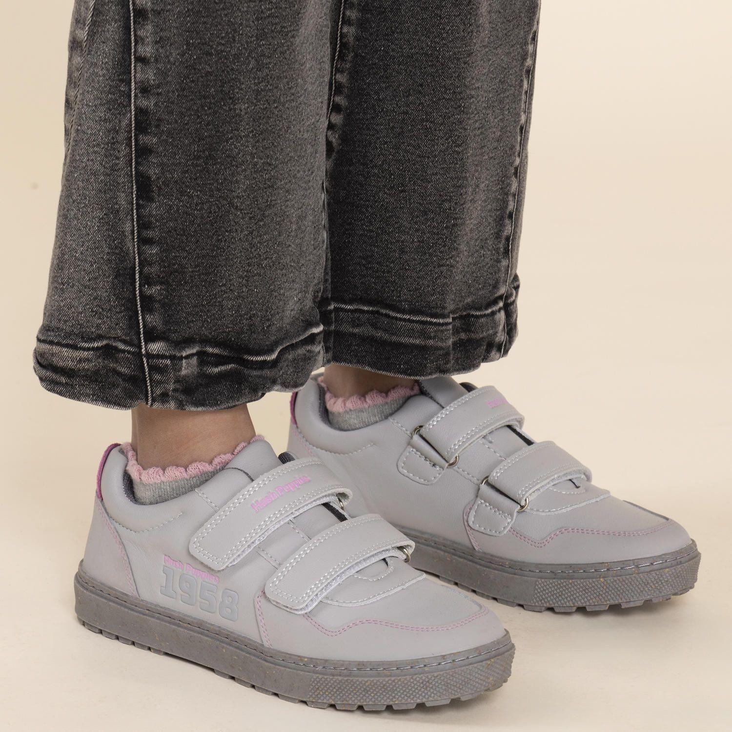 Zapatilla Cuero Niña Jets  Gris-1