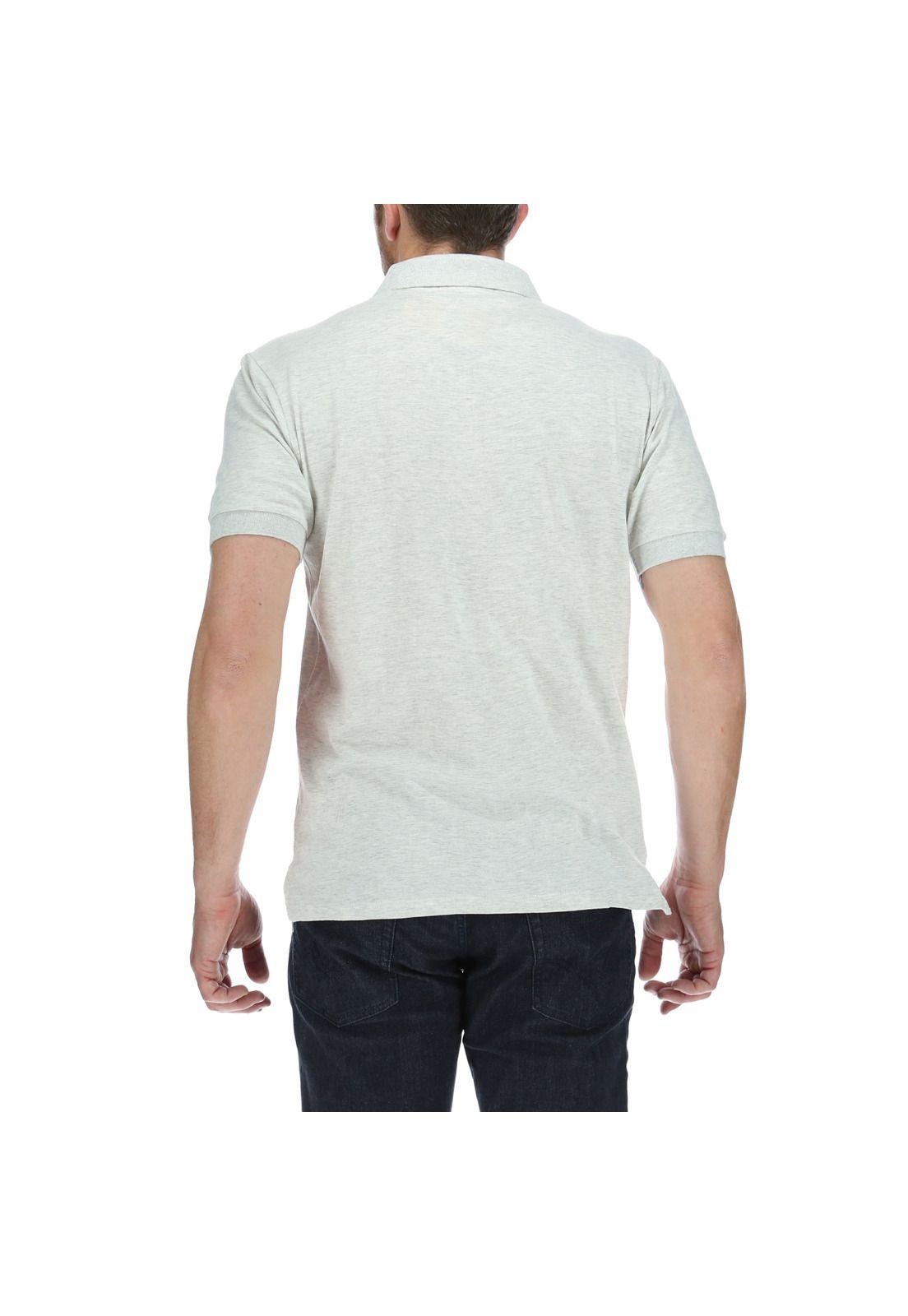 Polera Polo Classic Logo Gris-2