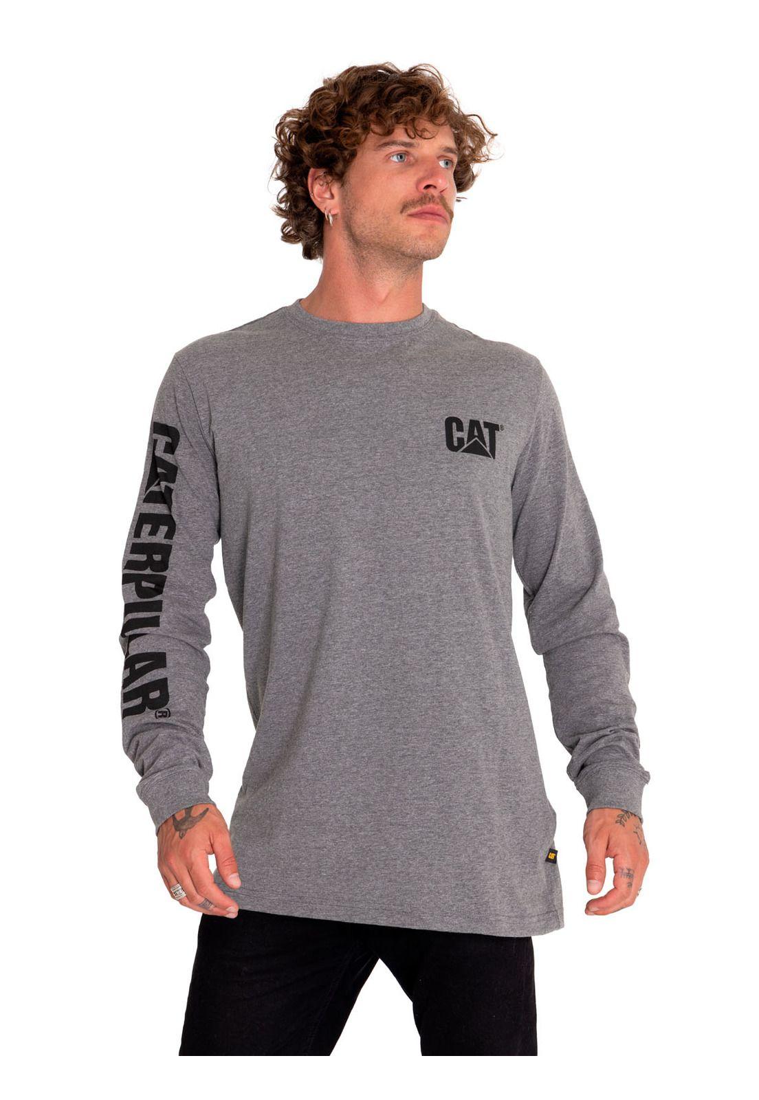 Polera Manga Larga Hombre Trademark Slim Gris-0