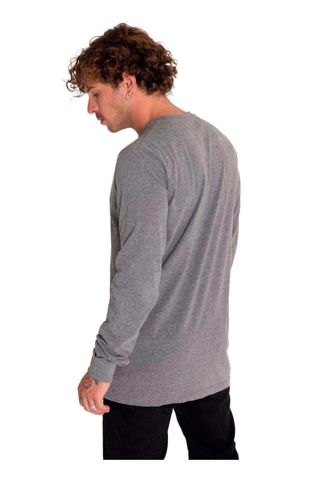 Polera Manga Larga Hombre Trademark Slim Gris-3