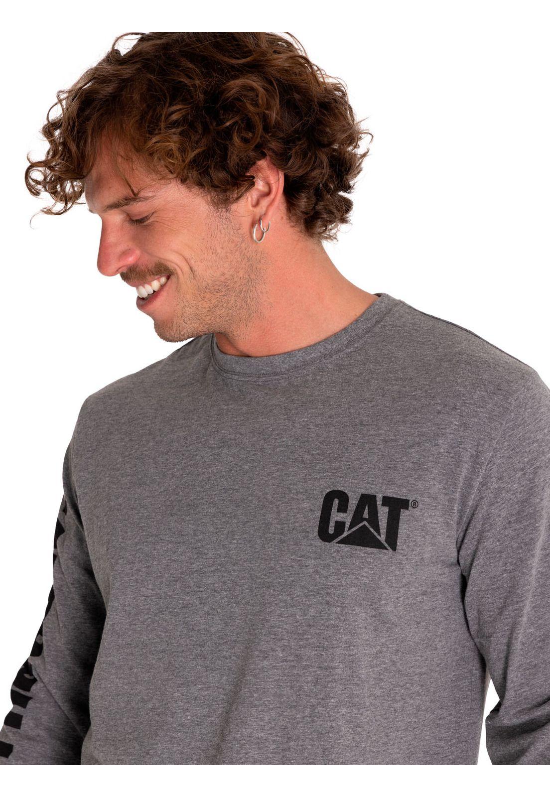 Polera Manga Larga Hombre Trademark Slim Gris-4