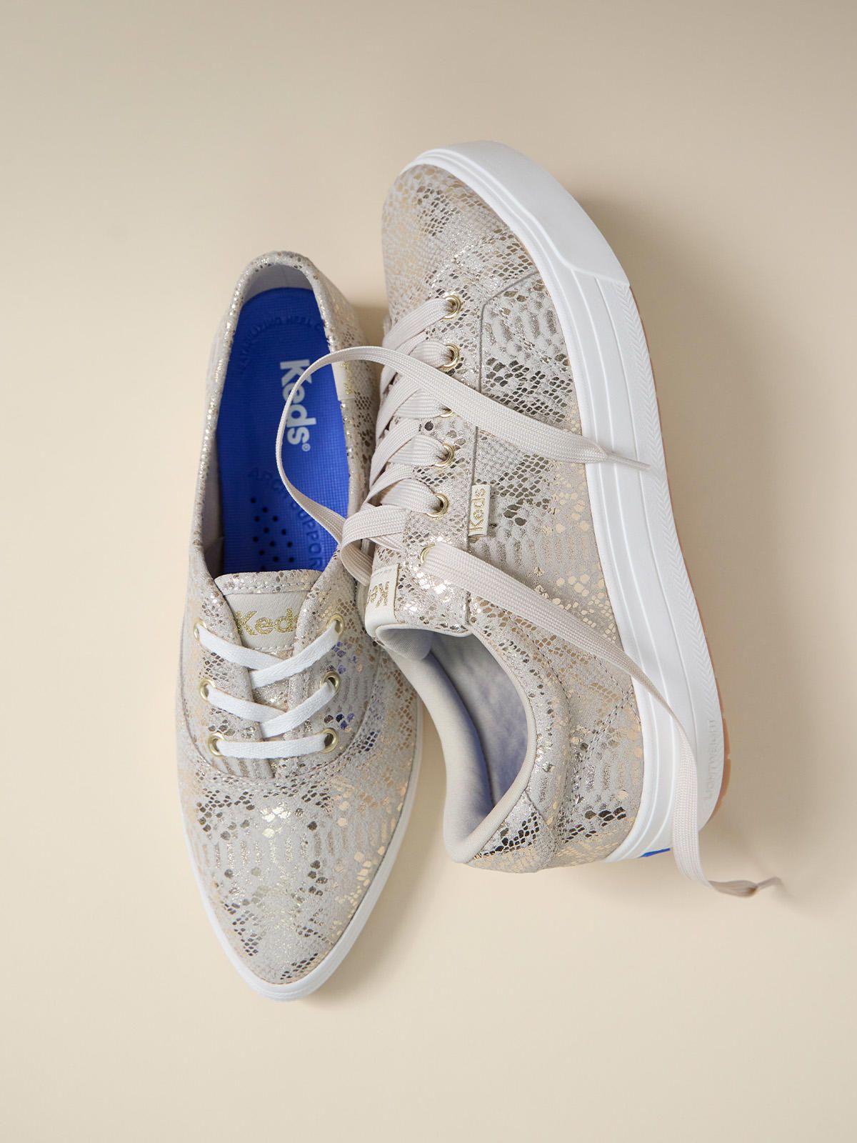 Zapatilla Cuero Mujer Park  Metallic Lthr Dorado-1