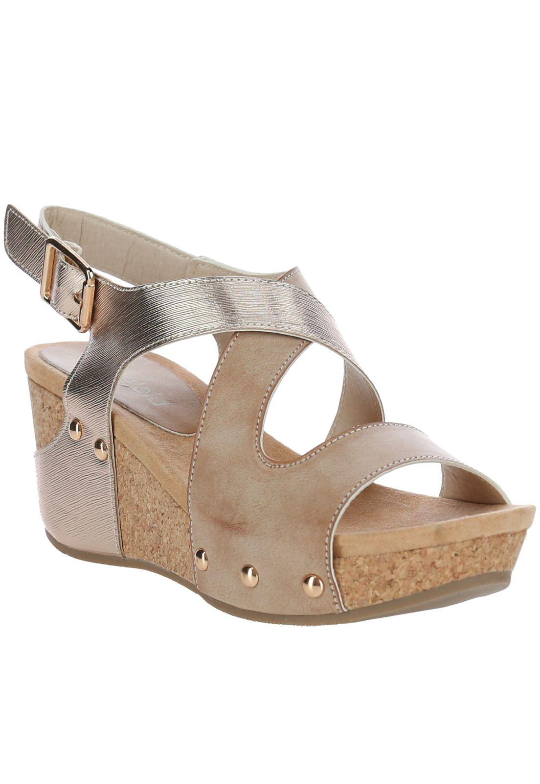 Sandalia Mujer Lilac Rosa Dorado-1