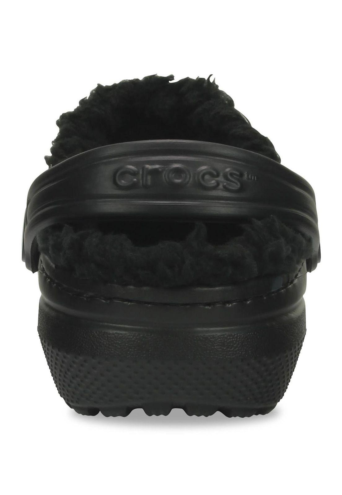 Zueco Crocs Niño Classic Lined Clog K Negro-7