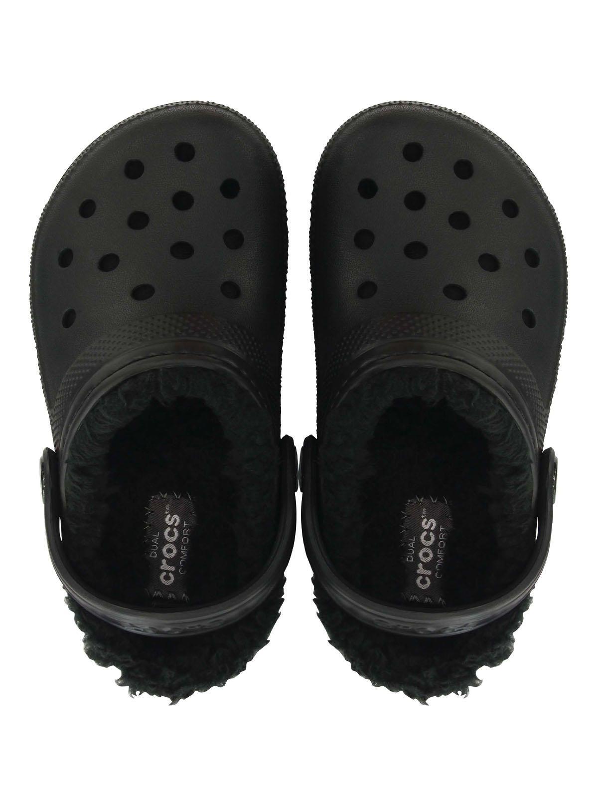 Zueco Crocs Niño Classic Lined Clog K Negro-4