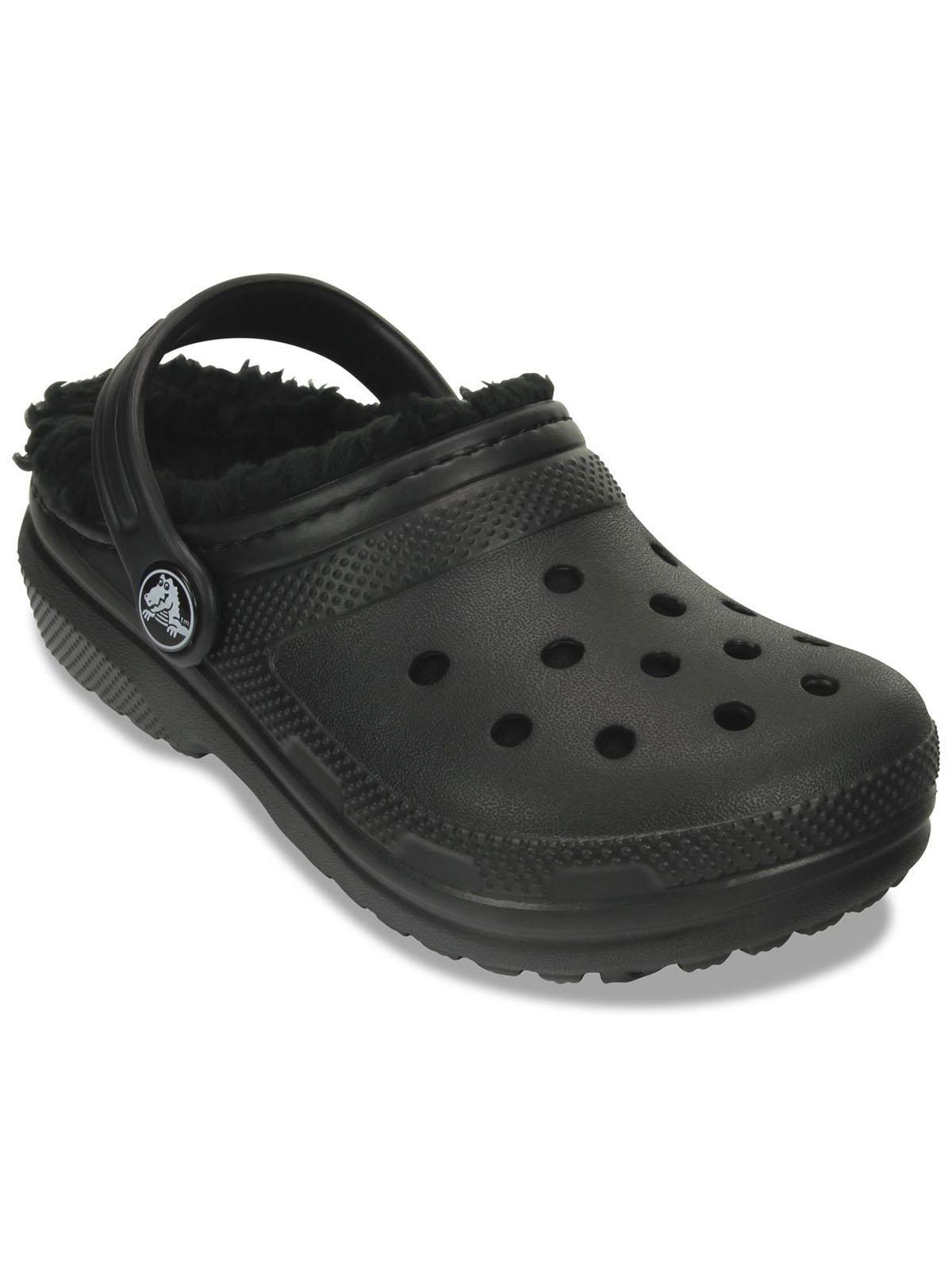 Zueco Crocs Niño Classic Lined Clog K Negro-6