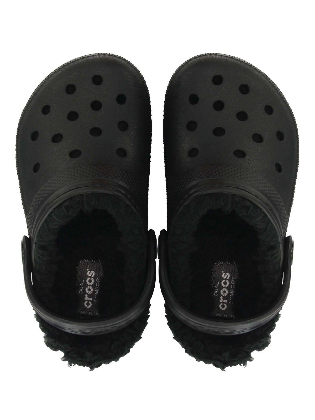 Zueco Crocs Niño Classic Lined Clog K Negro-4