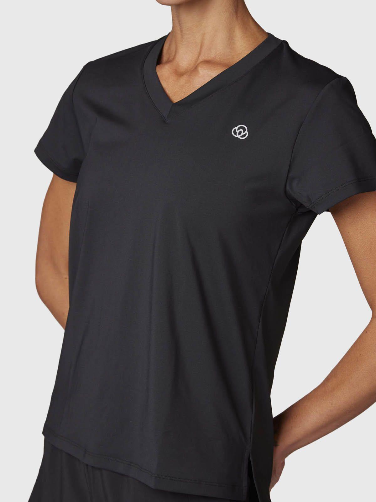 Polera Mujer V Neck Aloe Negra -3