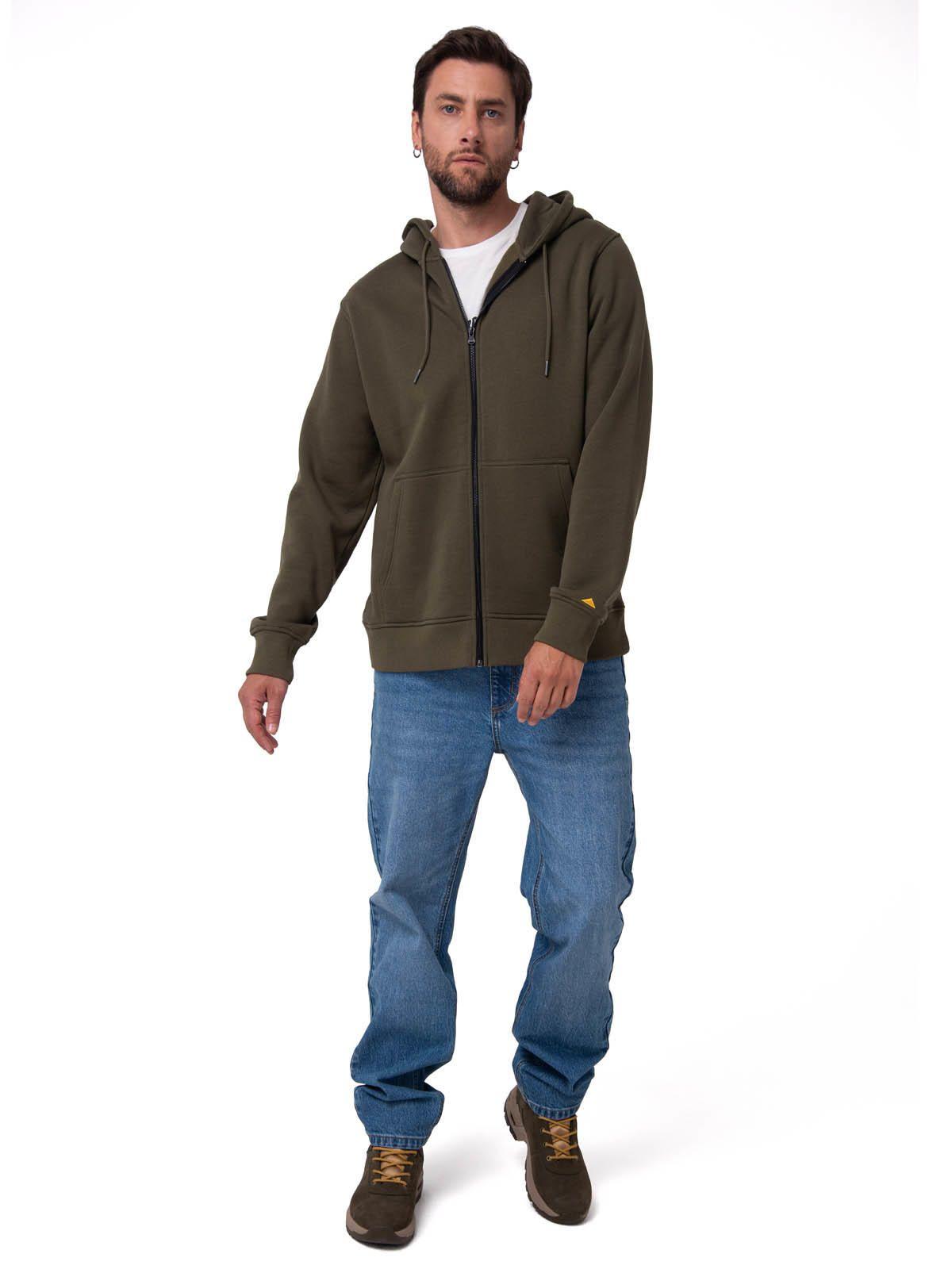 Polerón Hombre Patch Full Zip Verde-5