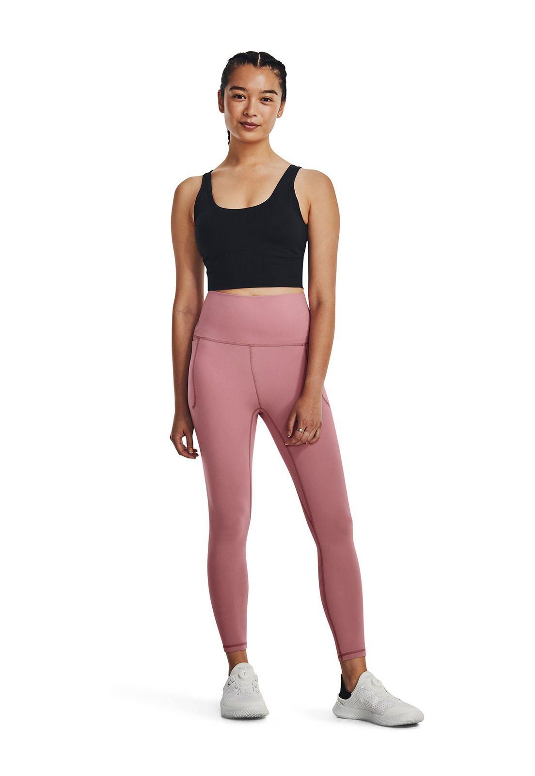 Polera Crop top UA Meridian Negro mujer-5