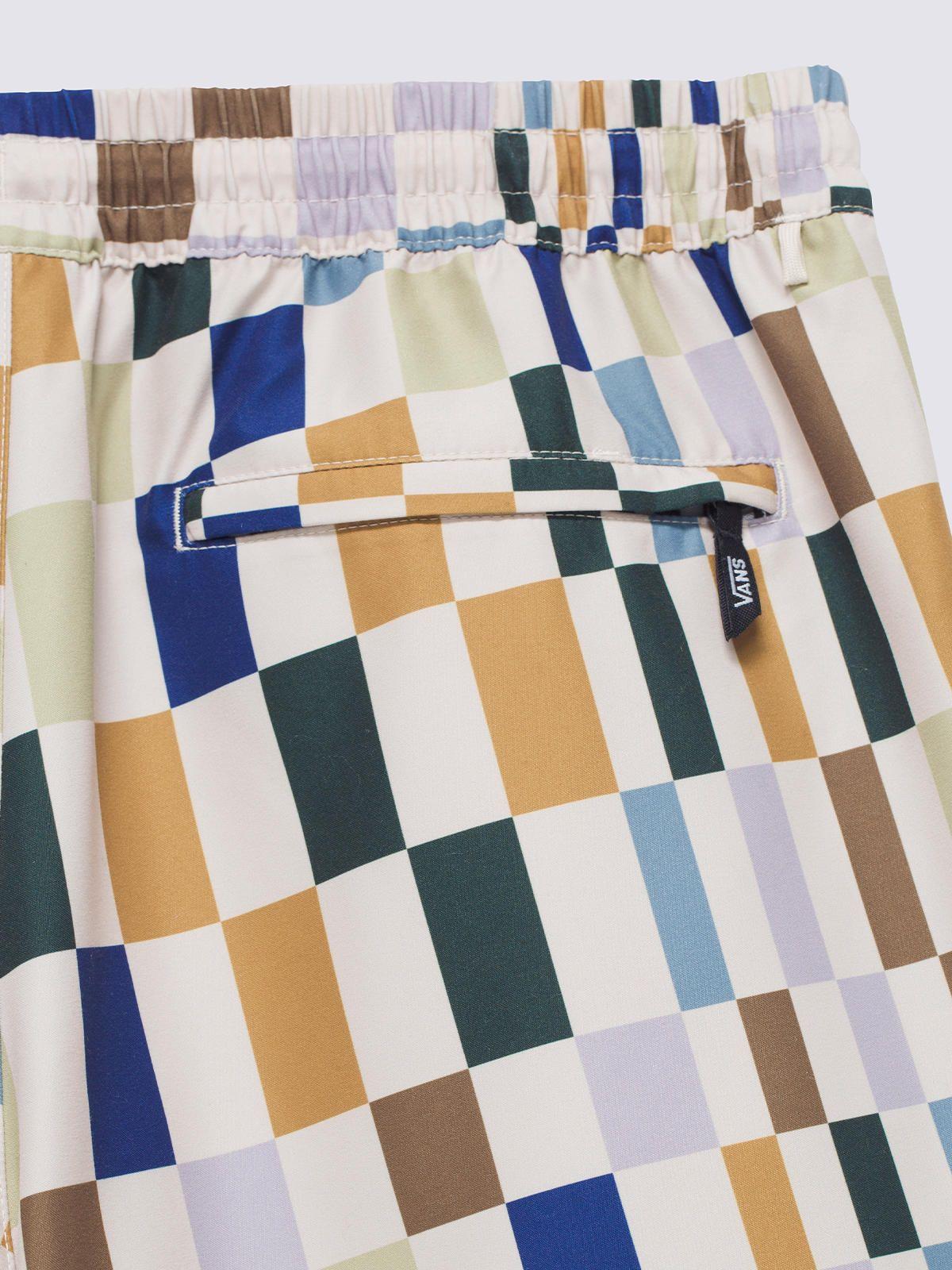 Traje De Baño Primary Print Elastic Blanco Hombre-6