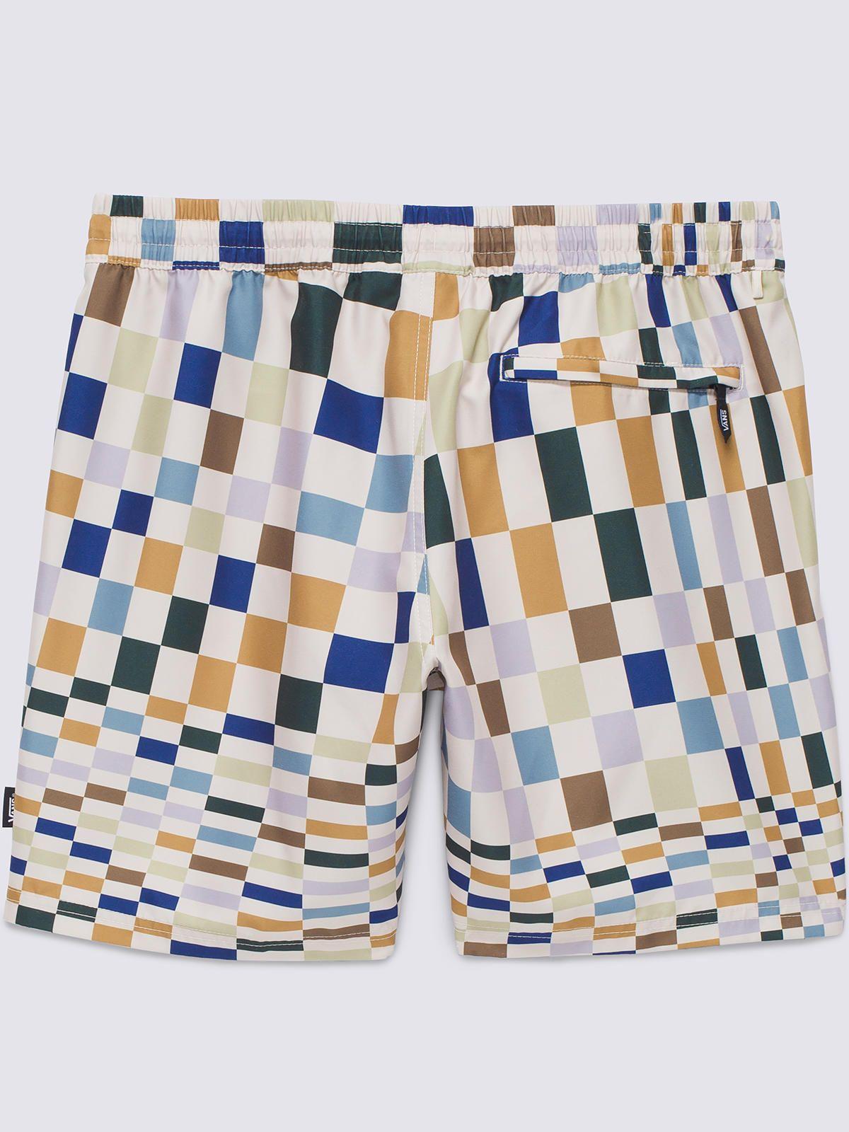 Traje De Baño Primary Print Elastic Blanco Hombre-8