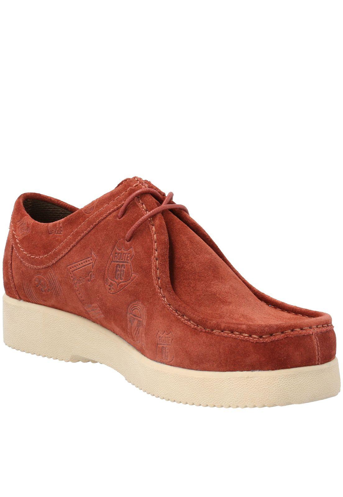 Zapato Cuero  Hombre Navajo Rock&Roll Rojo-0