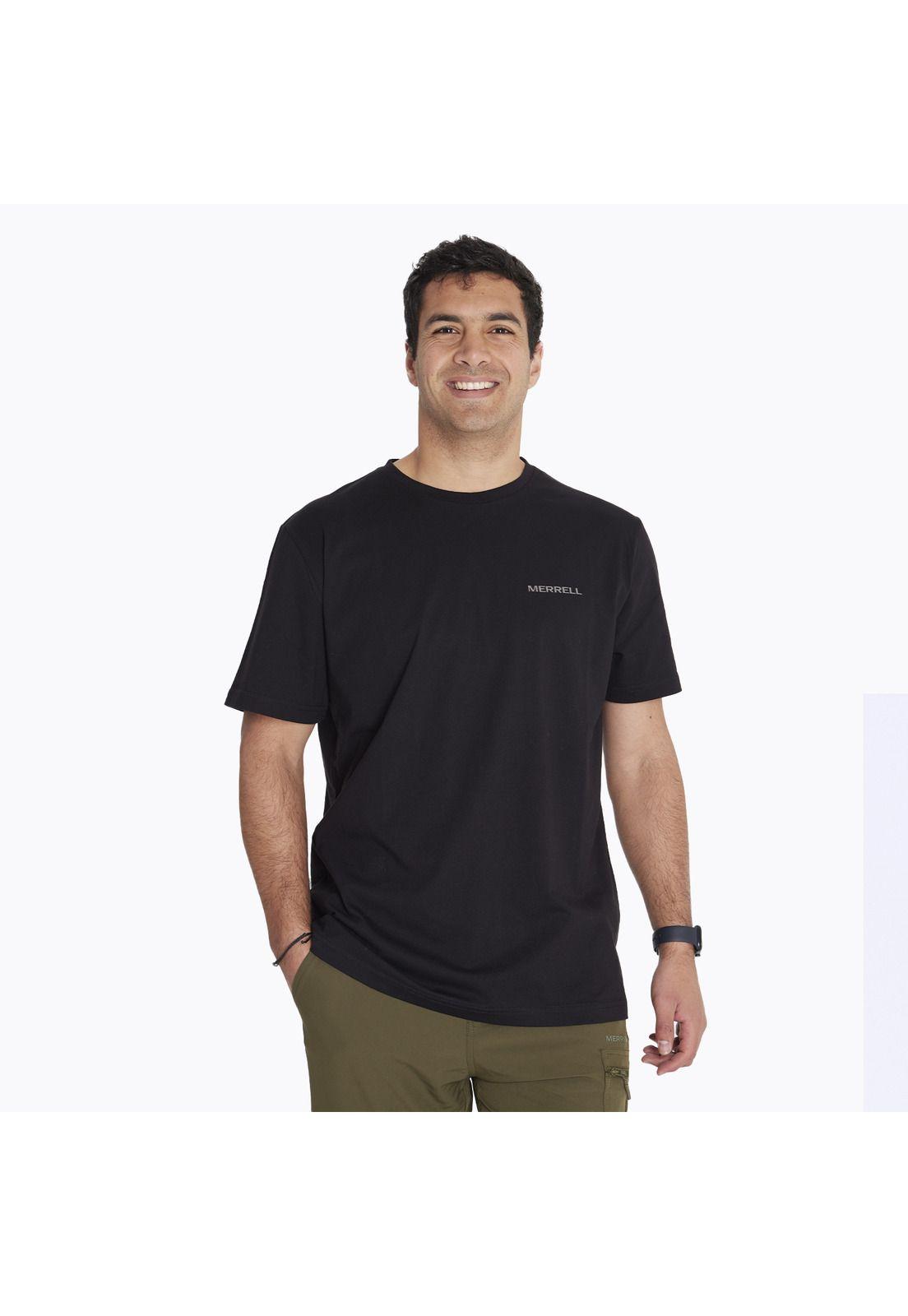 Polera M/C Logo Shirt Negro Hombre-3