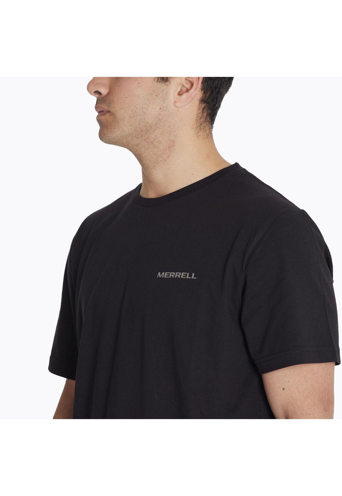 Polera M/C Logo Shirt Negro Hombre-4