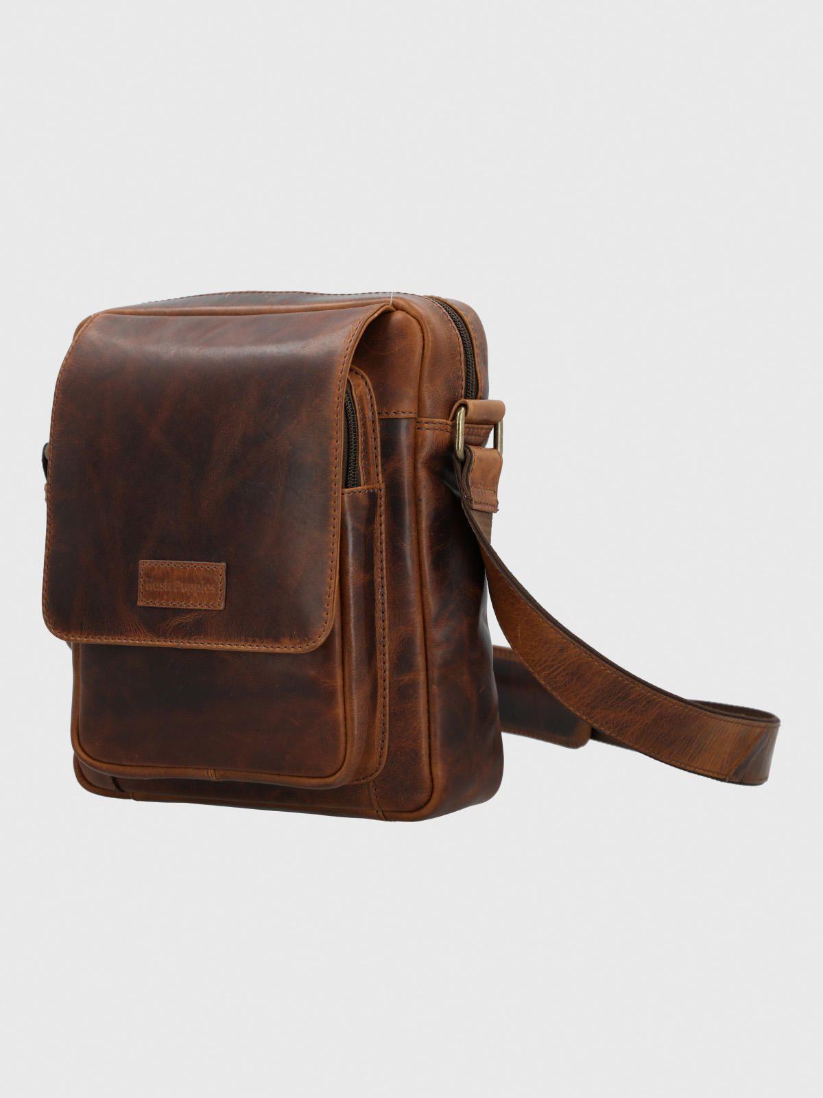 Maletin Cuero Unisex St Font Cross Café-1