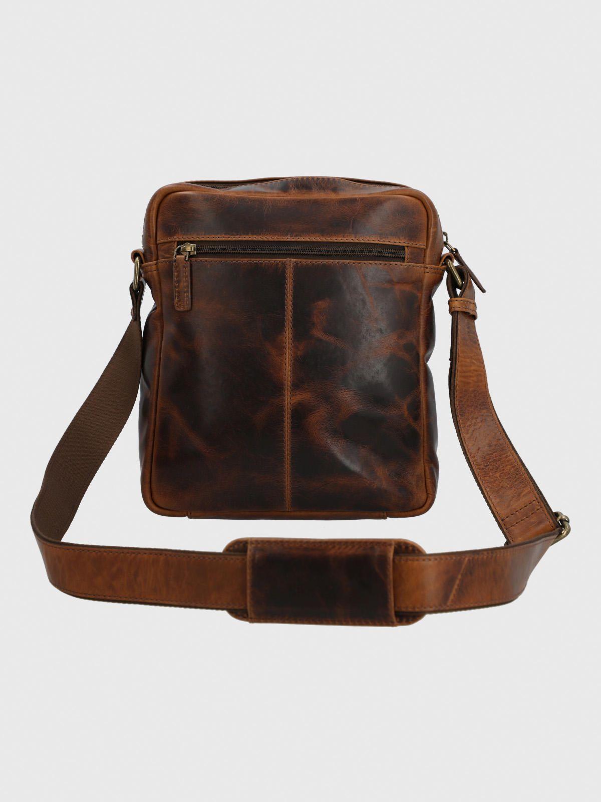 Maletin Cuero Unisex St Font Cross Café-2