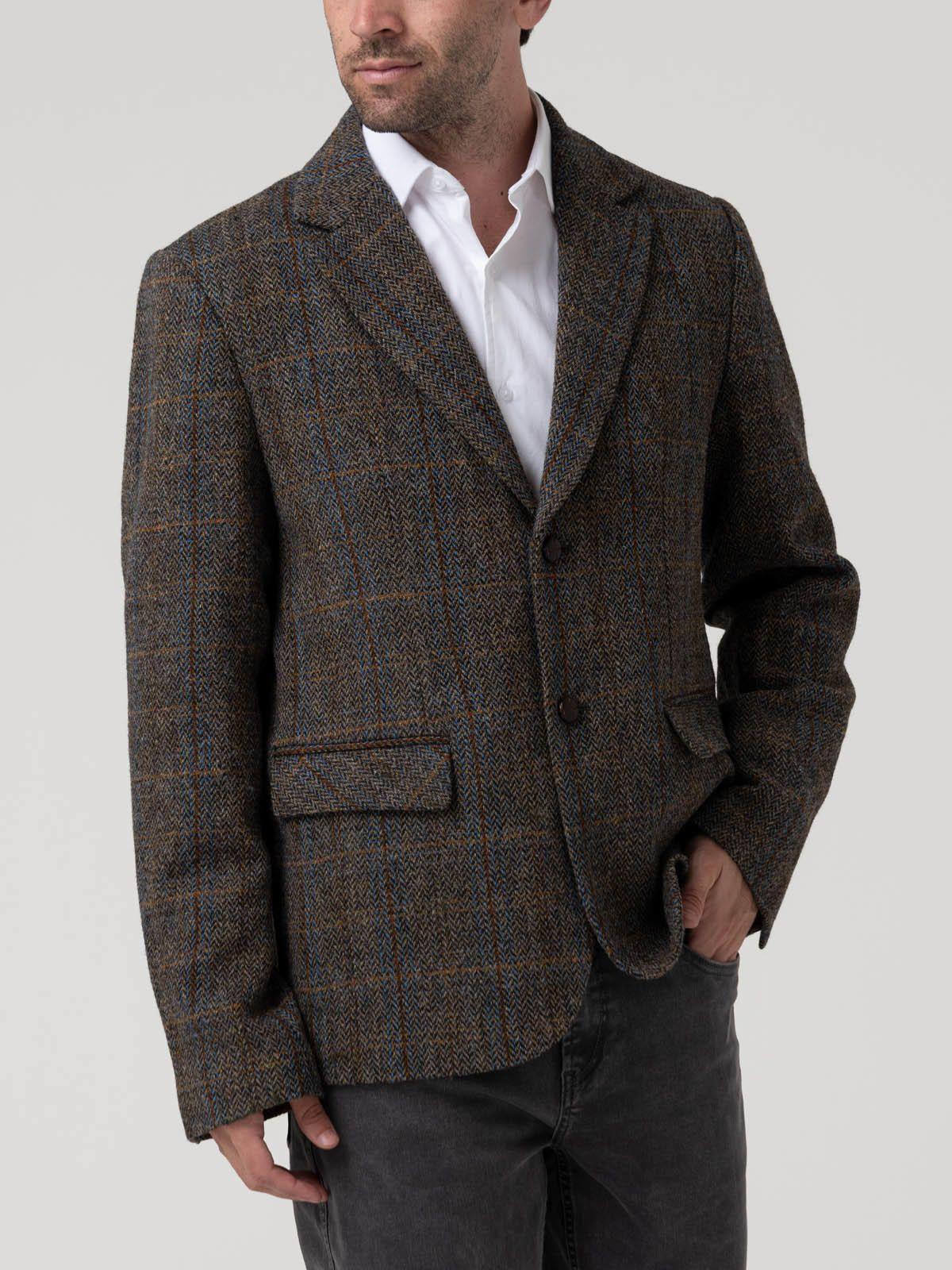 Chaqueta Lana Hombre Harblaze Azul-4