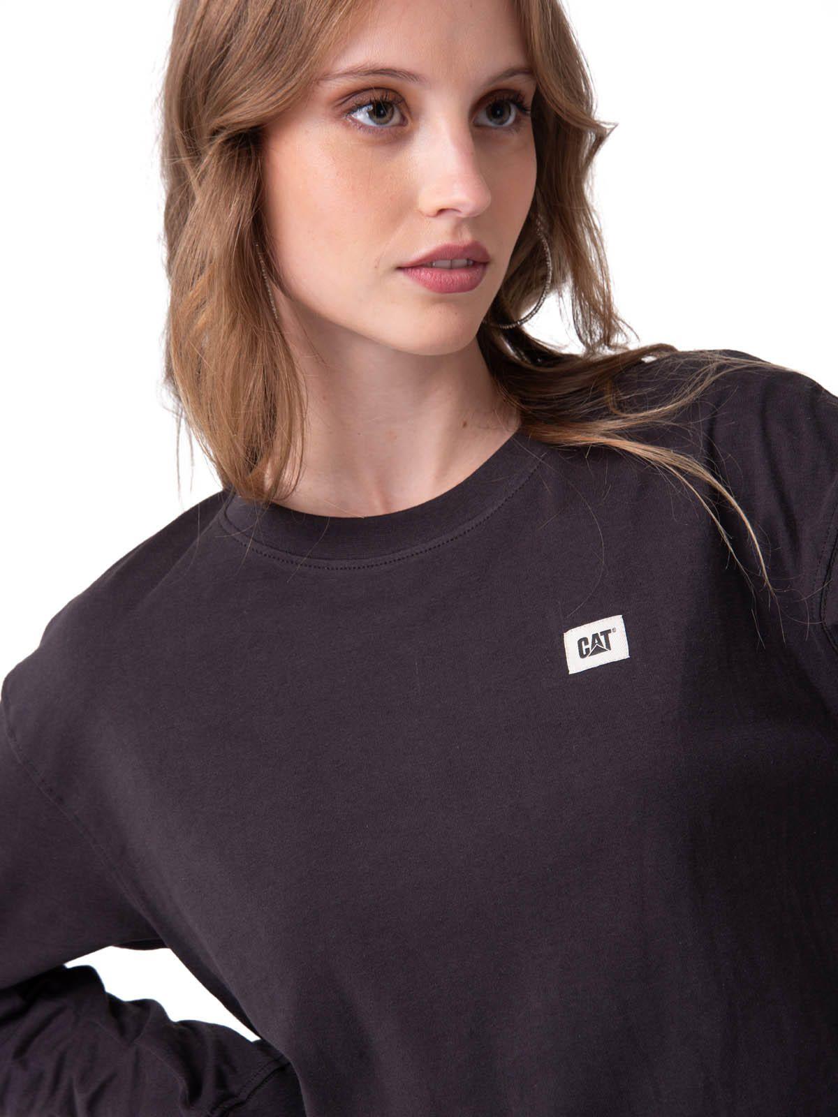 Polera Manga Larga Mujer Diseño Relaxed Negro -4