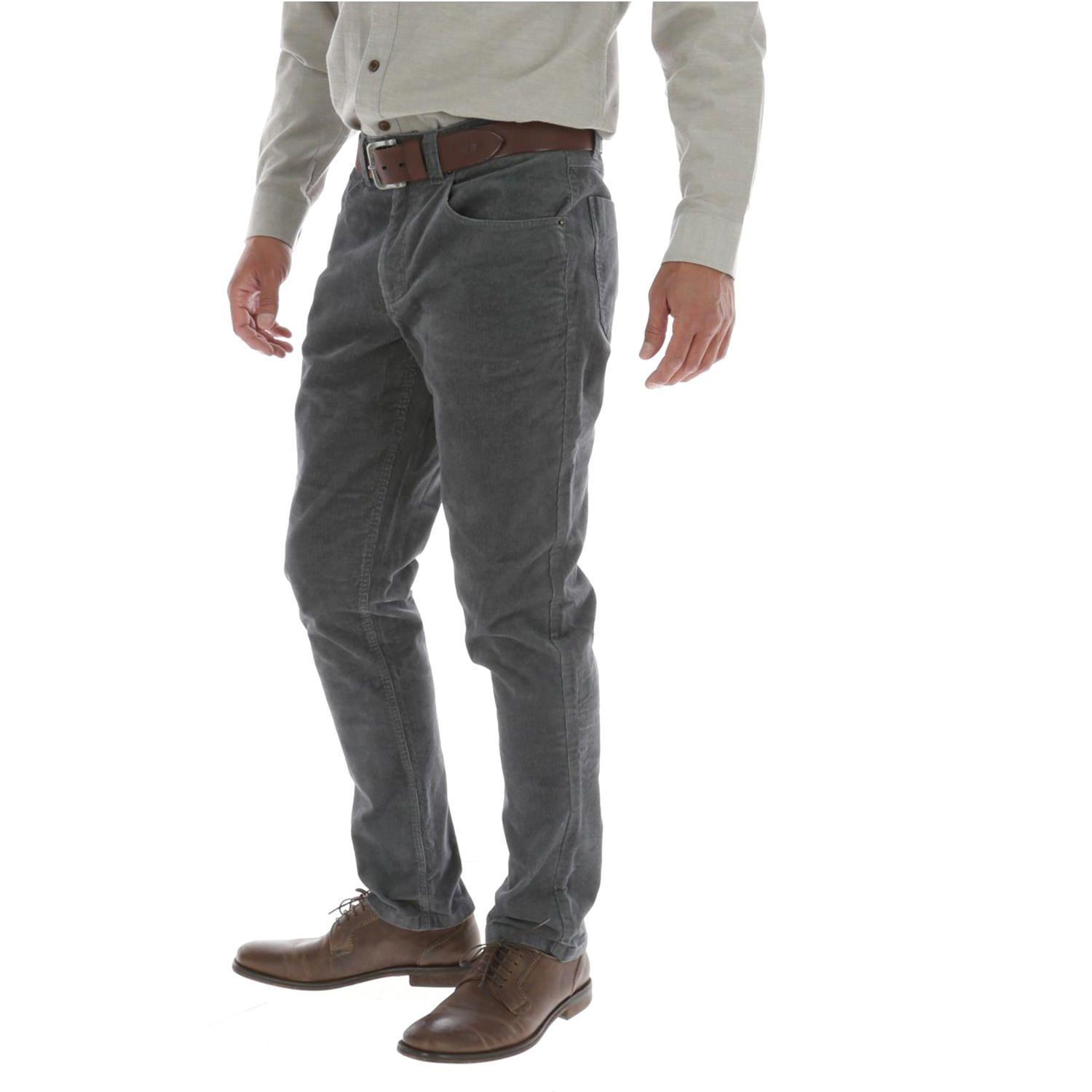 Pantalon Algodón Corduroy Gris Hombre-2