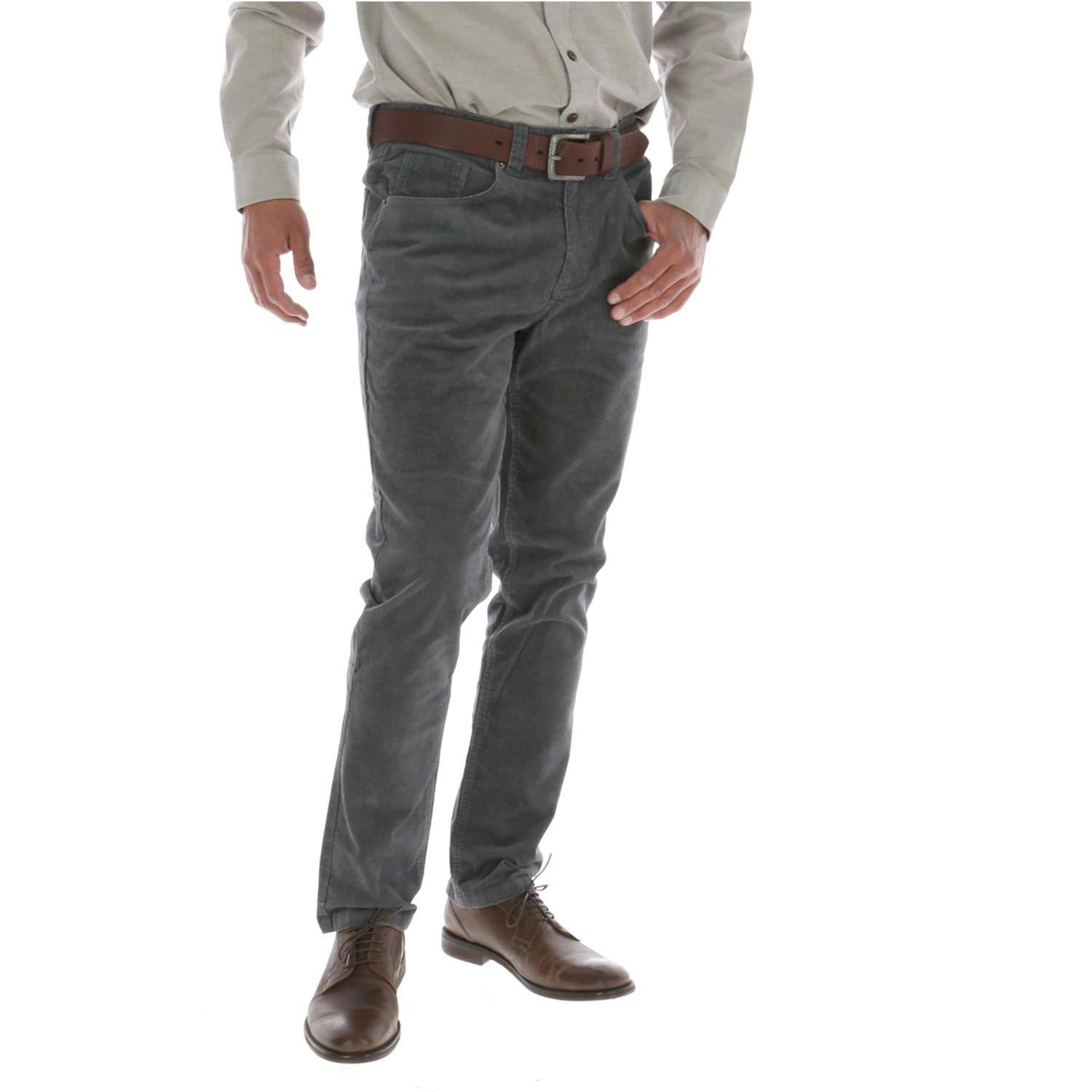 Pantalon Algodón Corduroy Gris Hombre-3