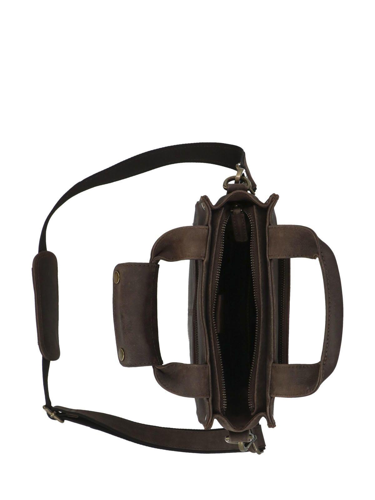 Maletin Cuero Unisex Th Grimm Cross Café-3