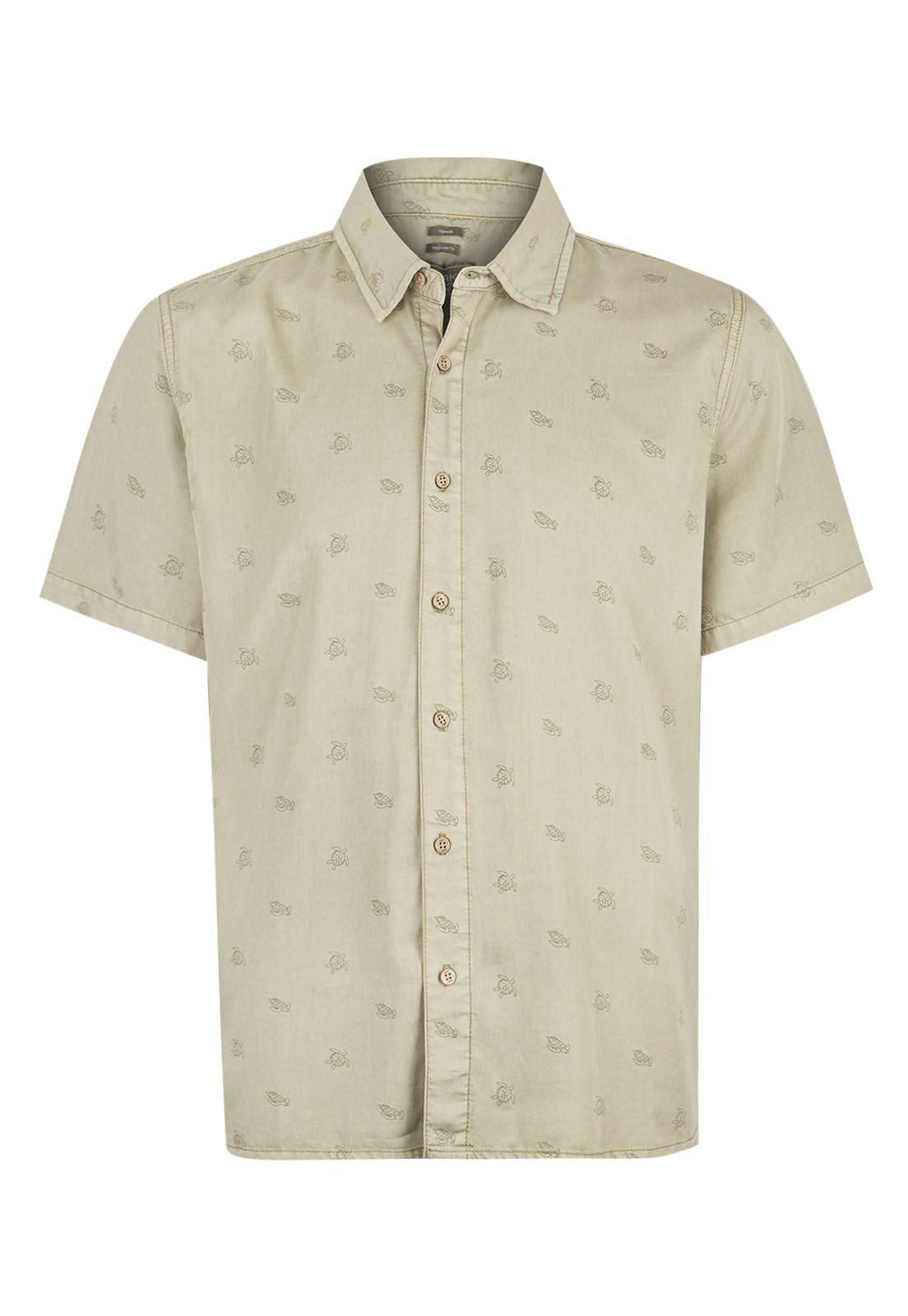 camisa Tencel Verde Musgo Tencelprint Hombre -0