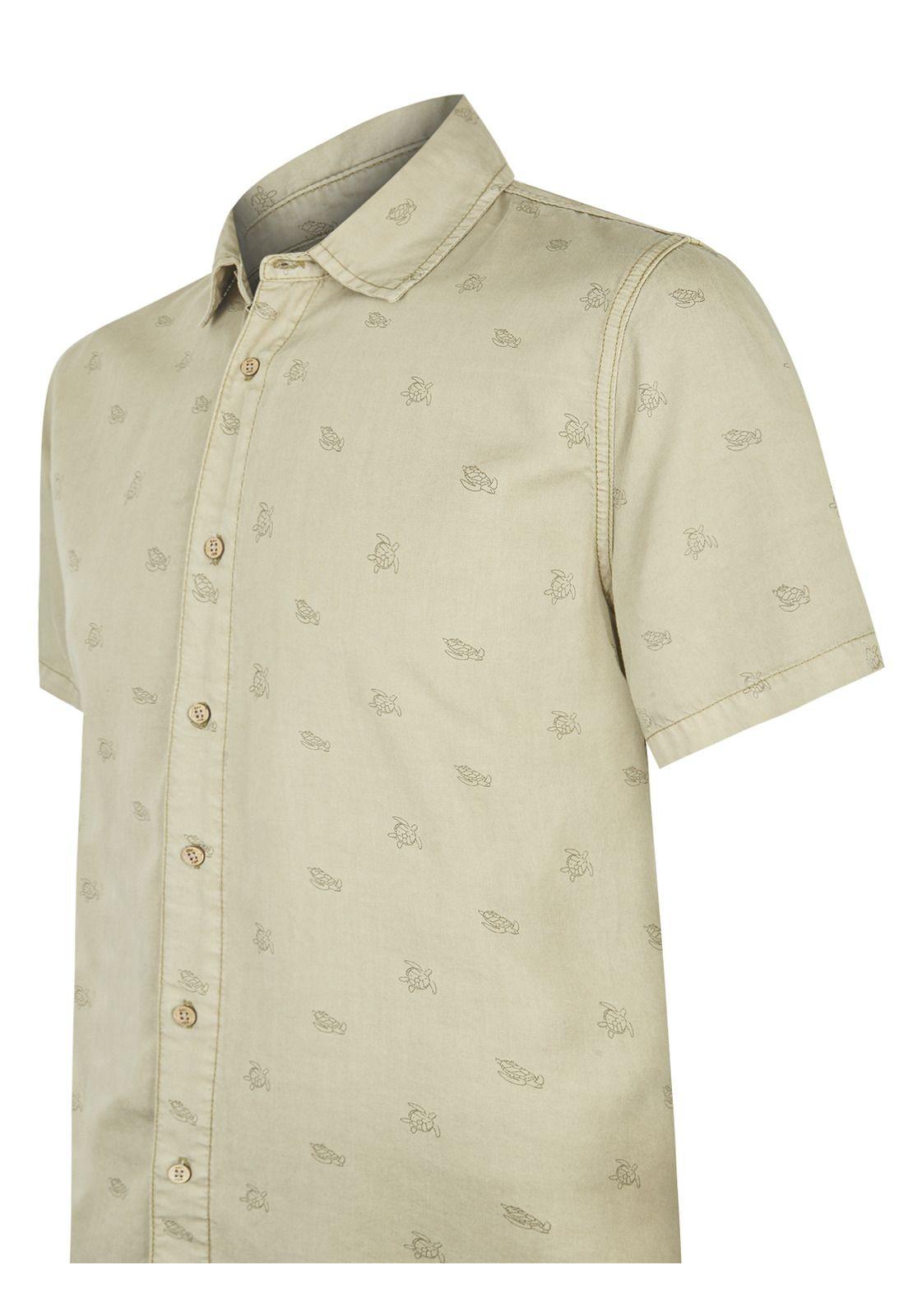 camisa Tencel Verde Musgo Tencelprint Hombre -3