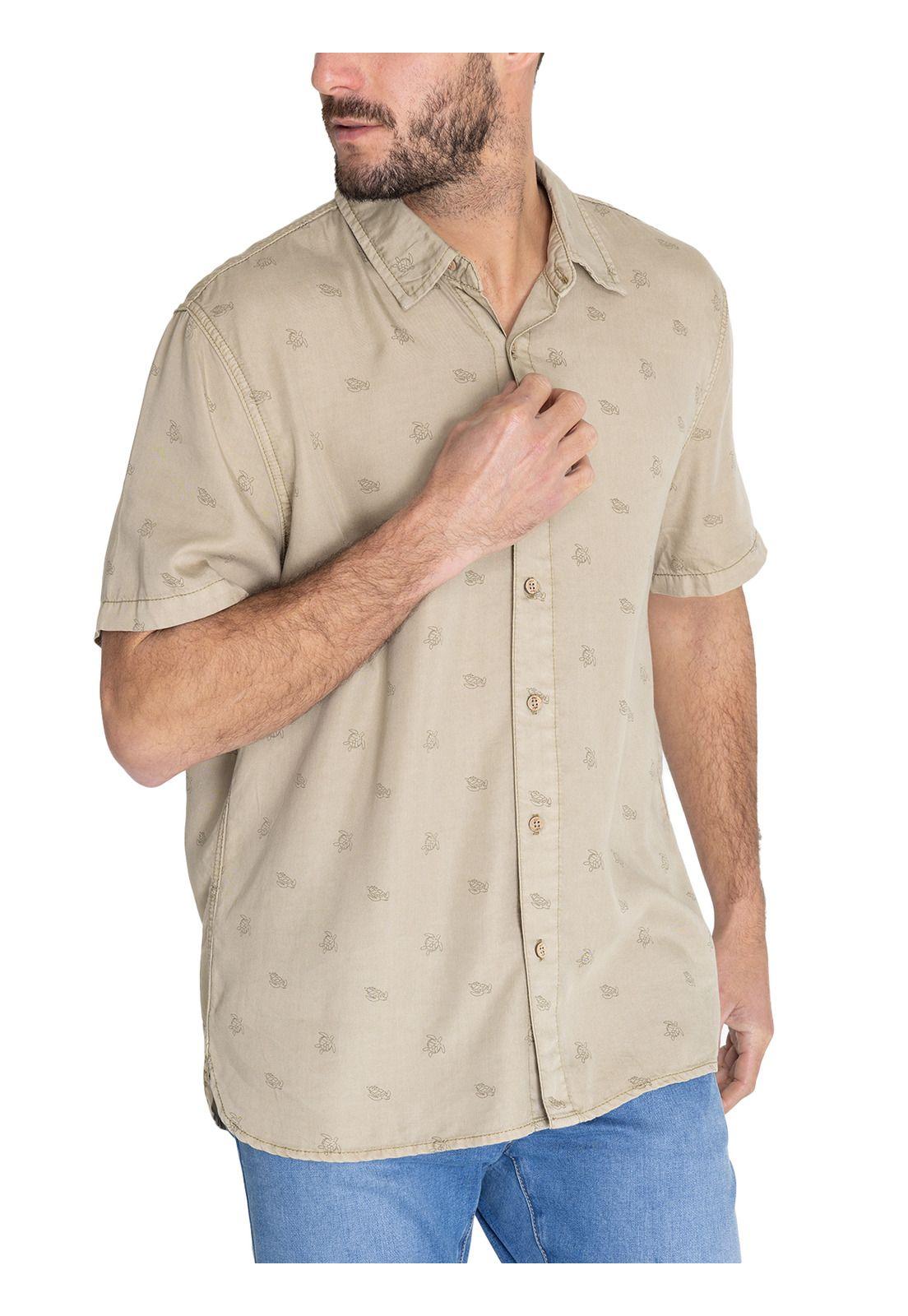 camisa Tencel Verde Musgo Tencelprint Hombre -5