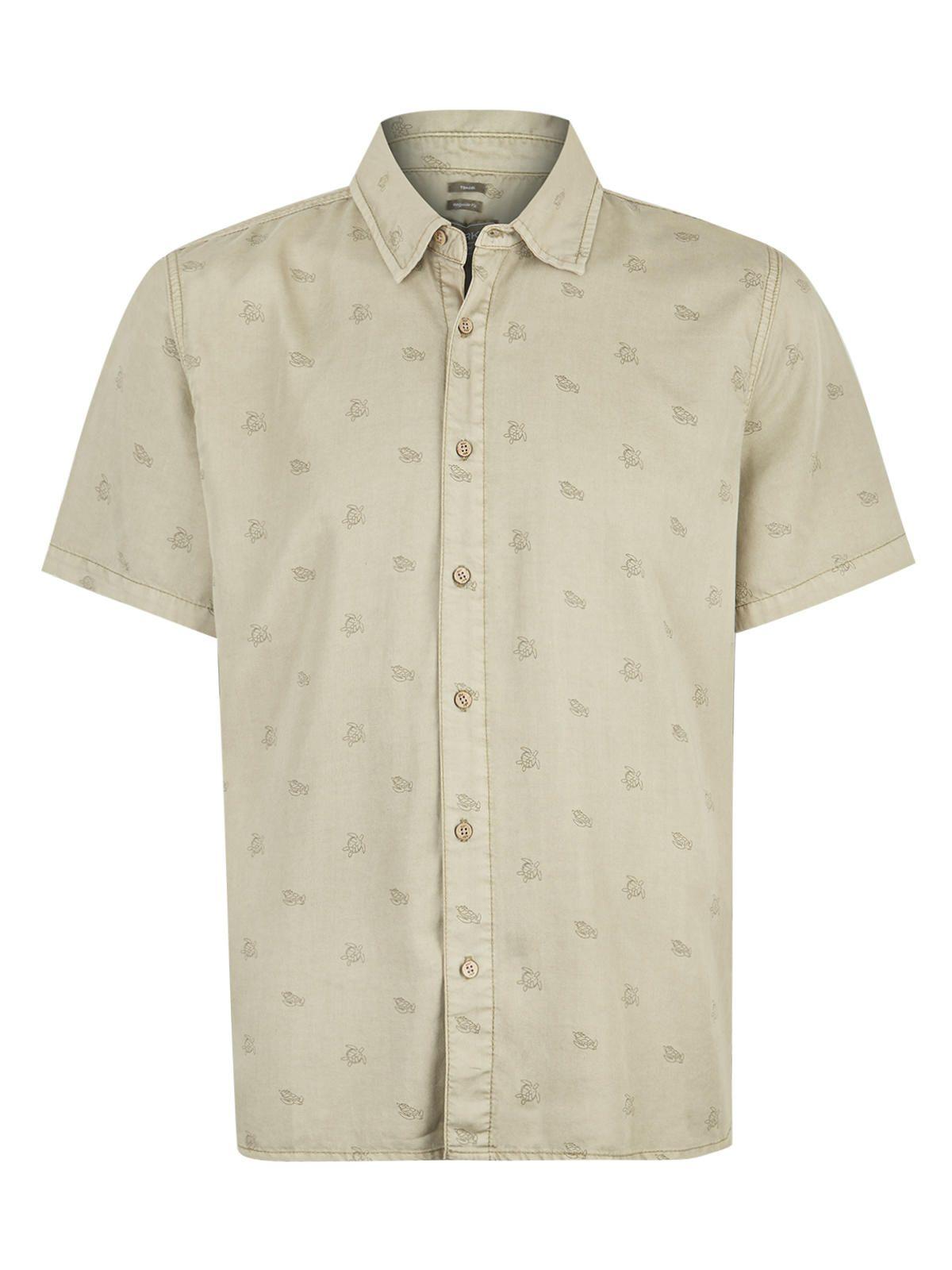 camisa Tencel Verde Musgo Tencelprint Hombre -0