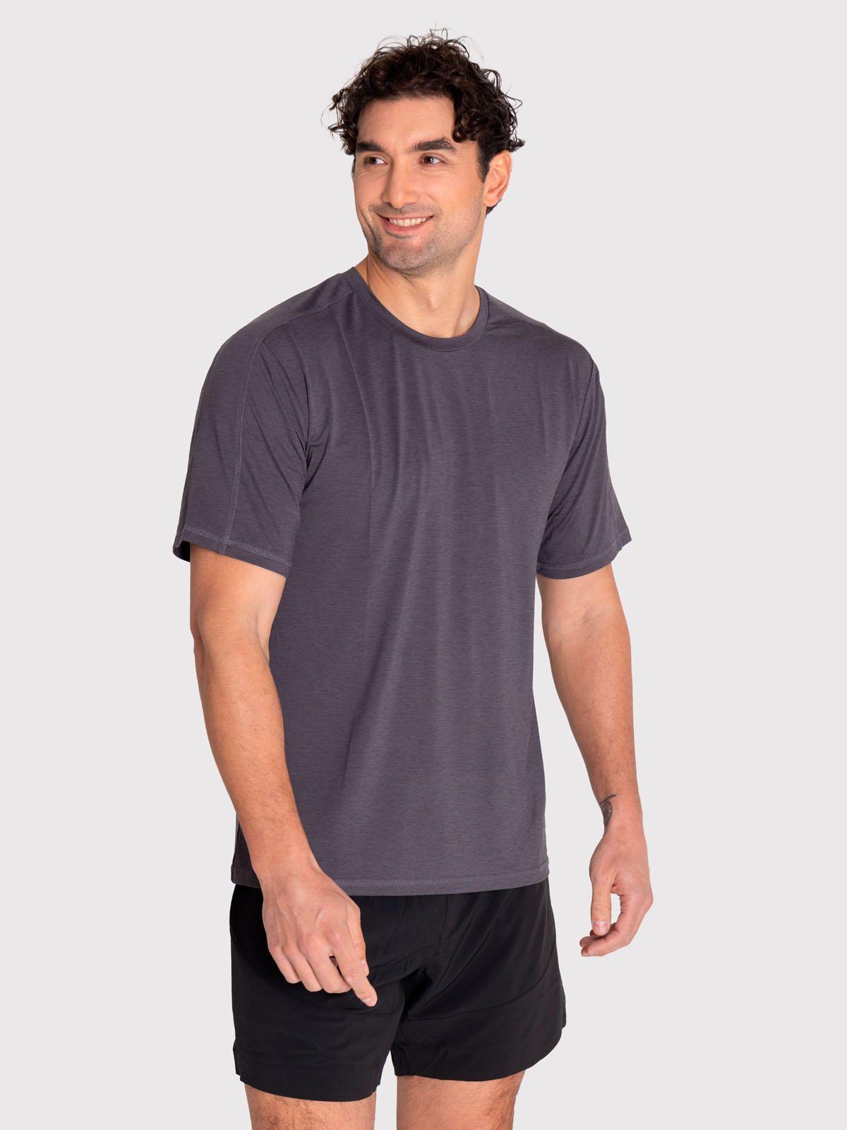 Polera deportiva Hombre Train Shirt Gris Oscuro-0
