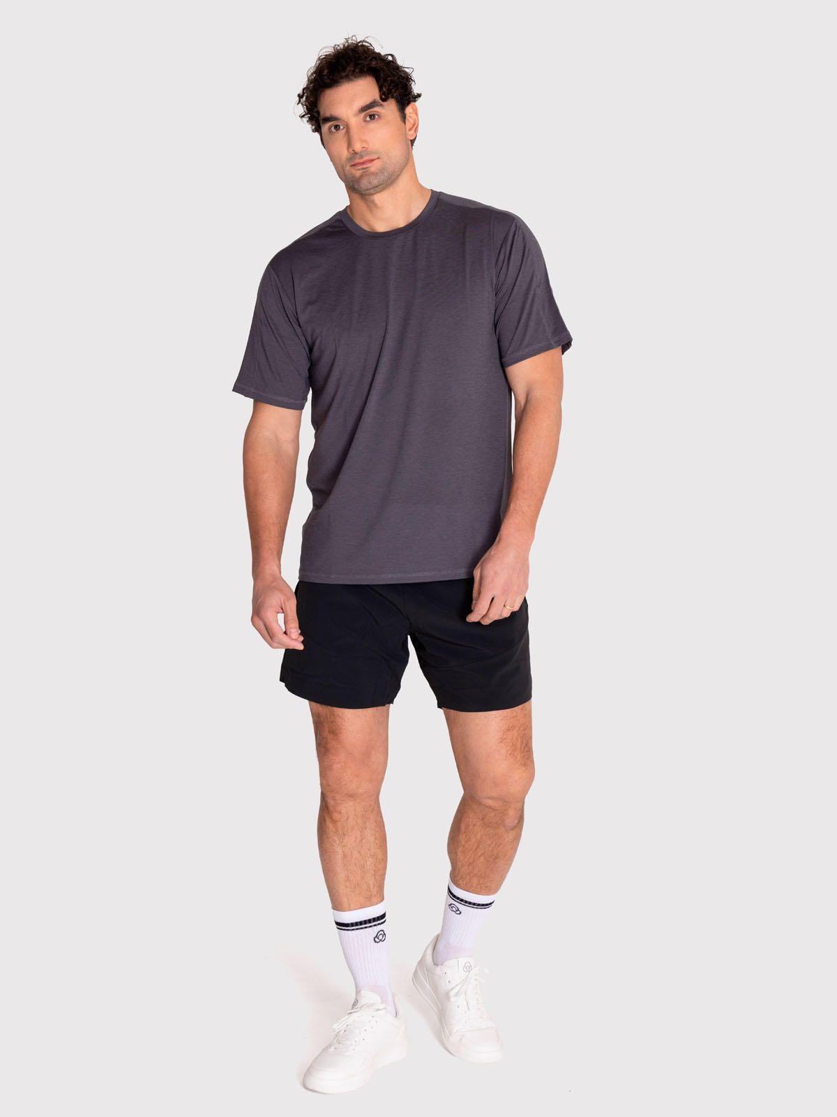 Polera deportiva Hombre Train Shirt Gris Oscuro-1
