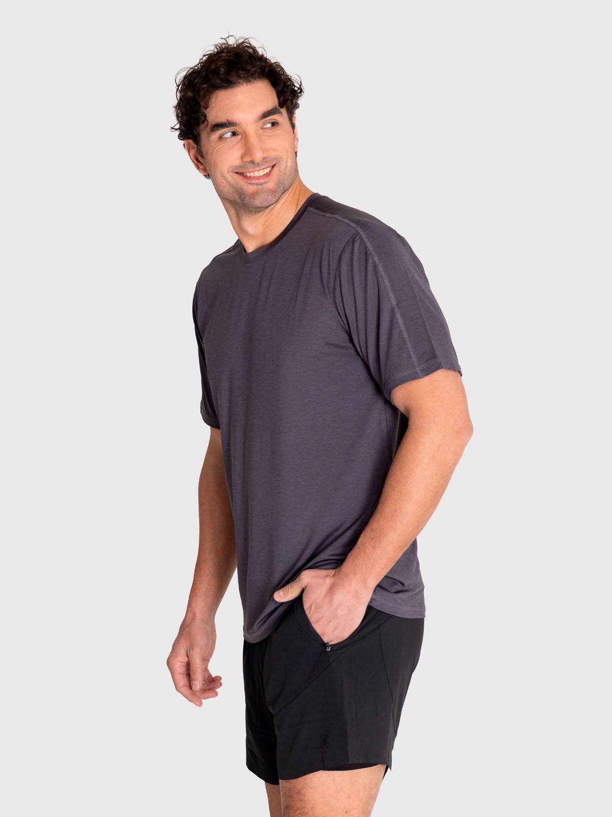 Polera deportiva Hombre Train Shirt Gris Oscuro-3