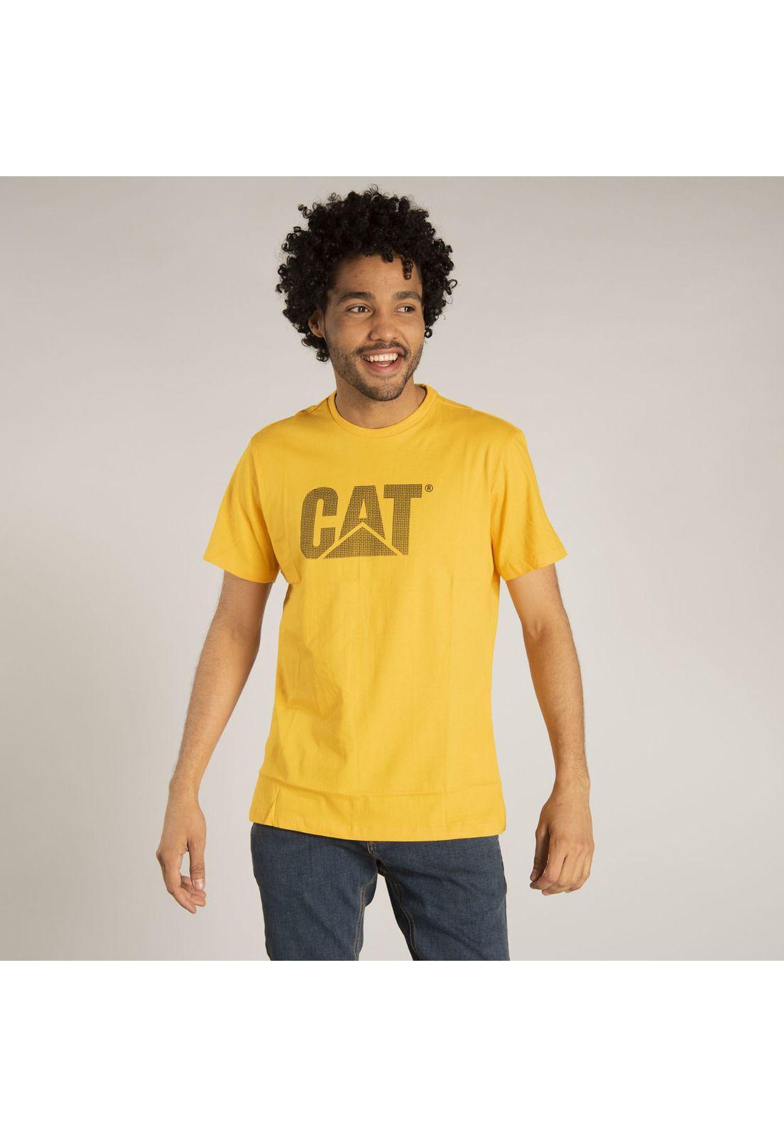 Polera M/C Hombre Slim Fit Logo Tee Amarillo-0