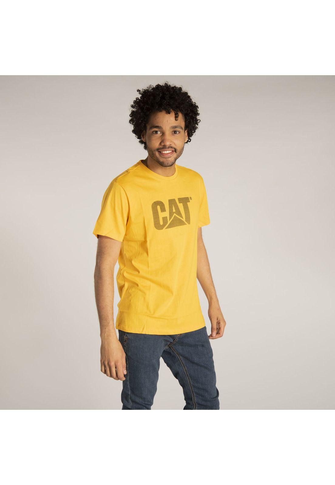 Polera M/C Hombre Slim Fit Logo Tee Amarillo-1