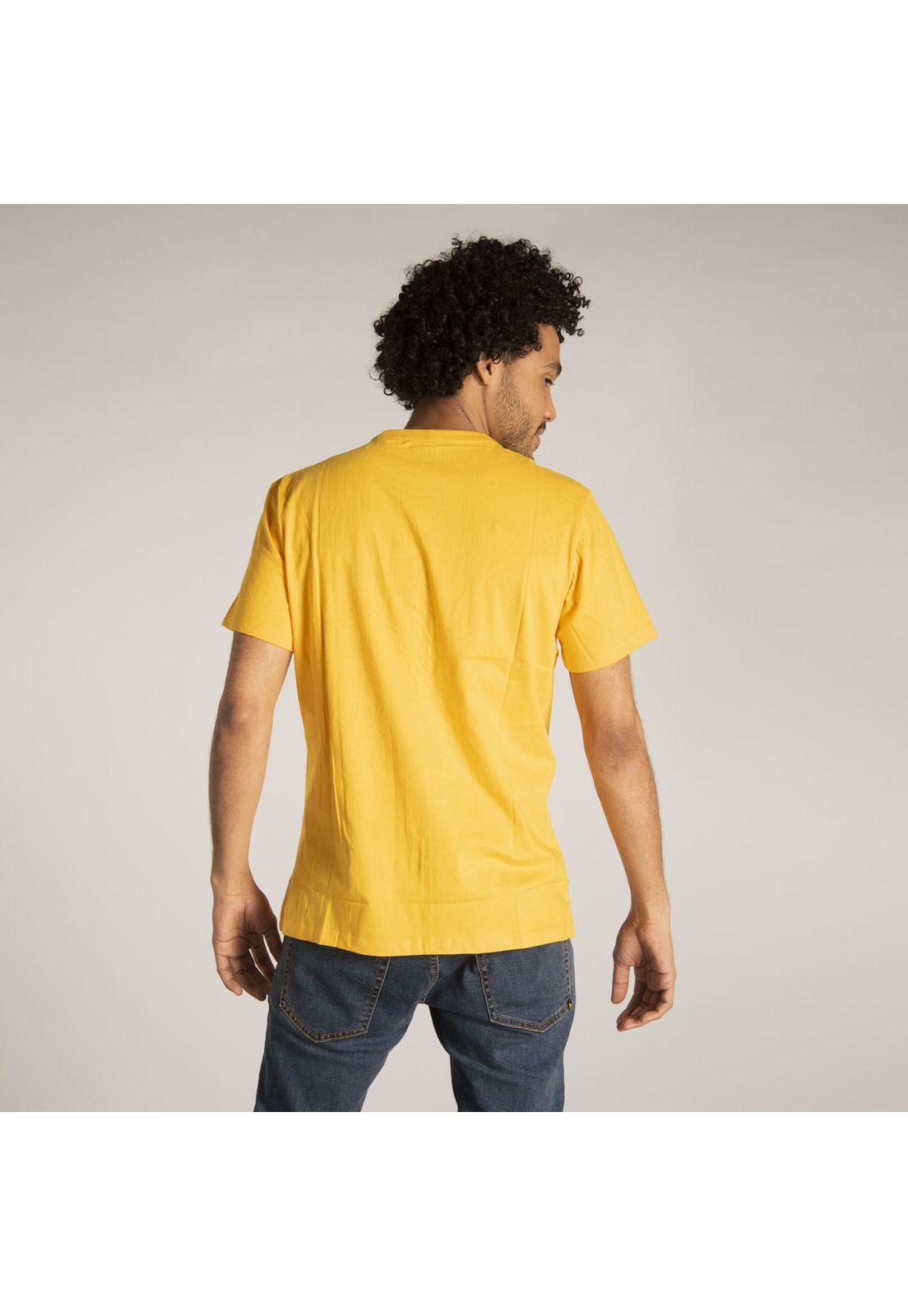 Polera M/C Hombre Slim Fit Logo Tee Amarillo-2