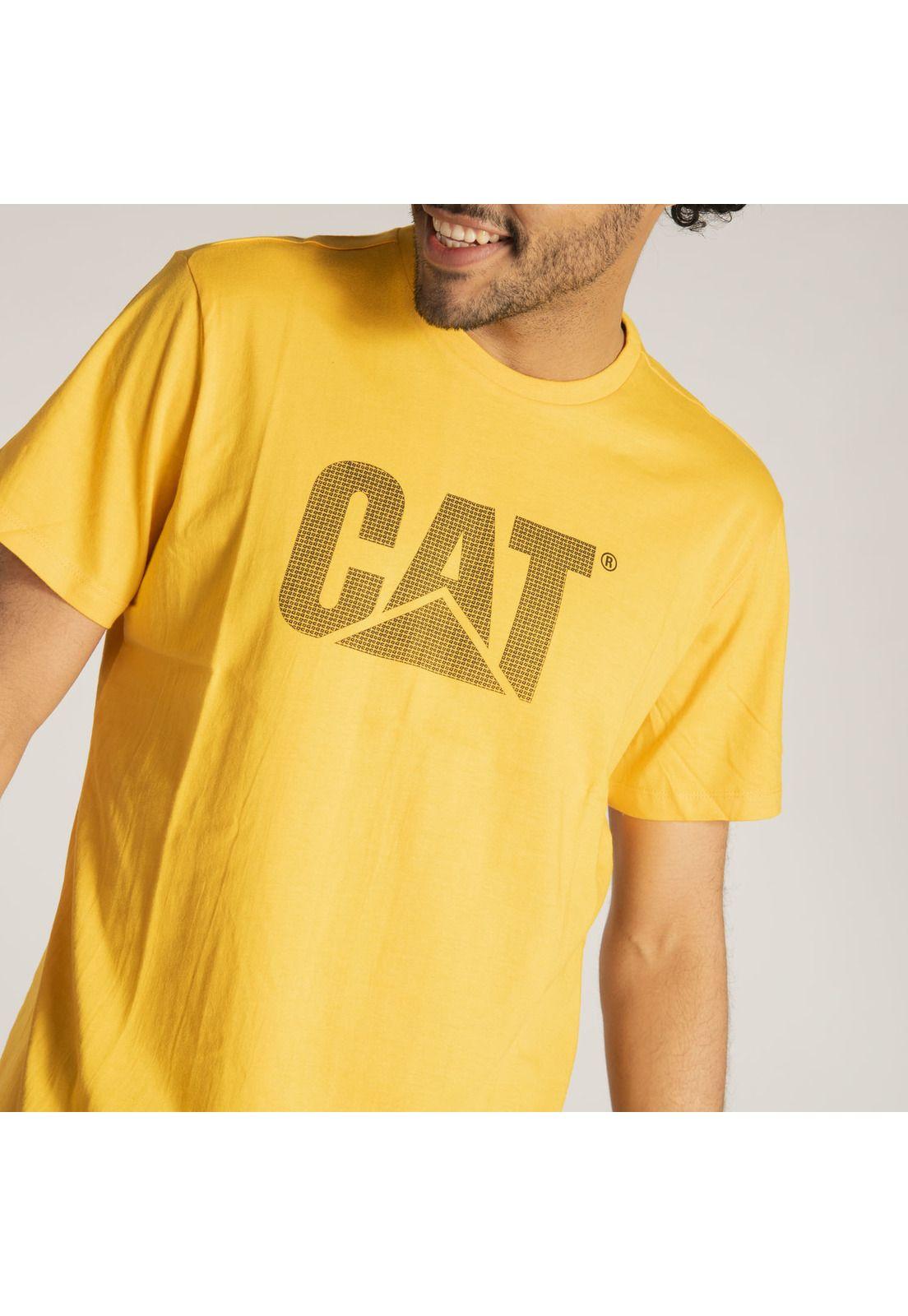 Polera M/C Hombre Slim Fit Logo Tee Amarillo-4
