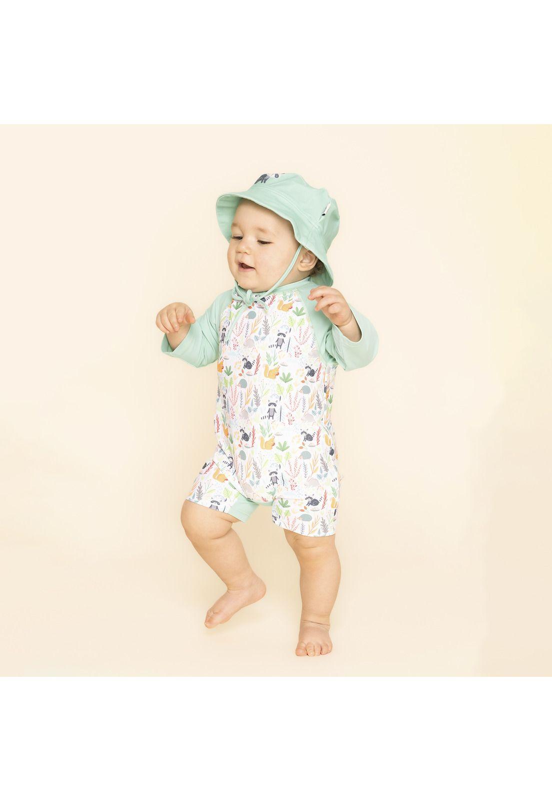 Set Traje Baño + Gorro Bebé Matilda (3-18 Meses) Verde-2