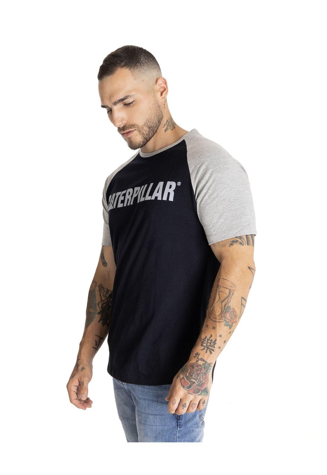 Polera Manga Corta Hombre Logo Team Tee Negro-1