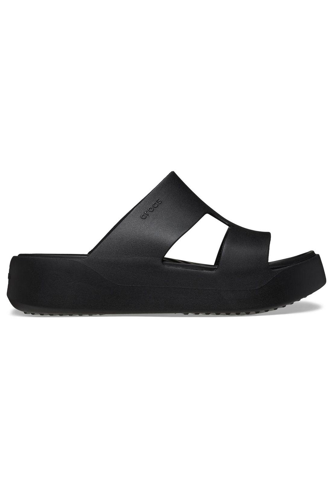 Sandalia Crocs Mujer Getaway Pltr H-Strap Negro-0