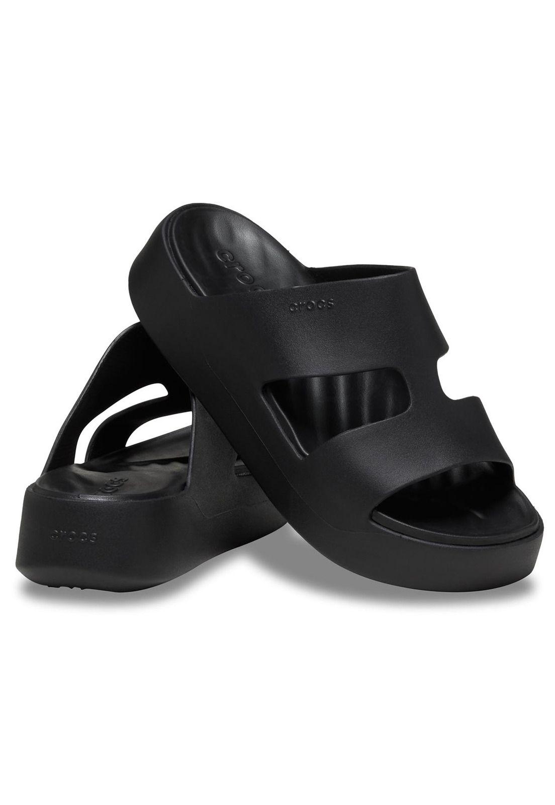Sandalia Crocs Mujer Getaway Pltr H-Strap Negro-3